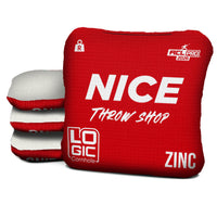 NICE THROW SHOP x LOGIC CORNHOLE - RED WHITE - ACL PRO 2026 BAGS - MULTIPLE BAG SERIES - Set of 4 bags