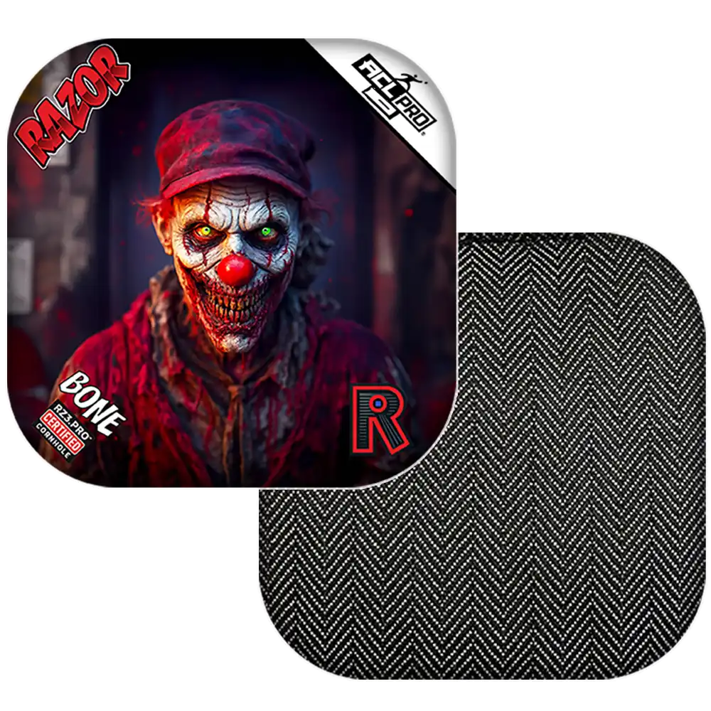 Razor Cornhole Bags | Bone | Zombie Clown