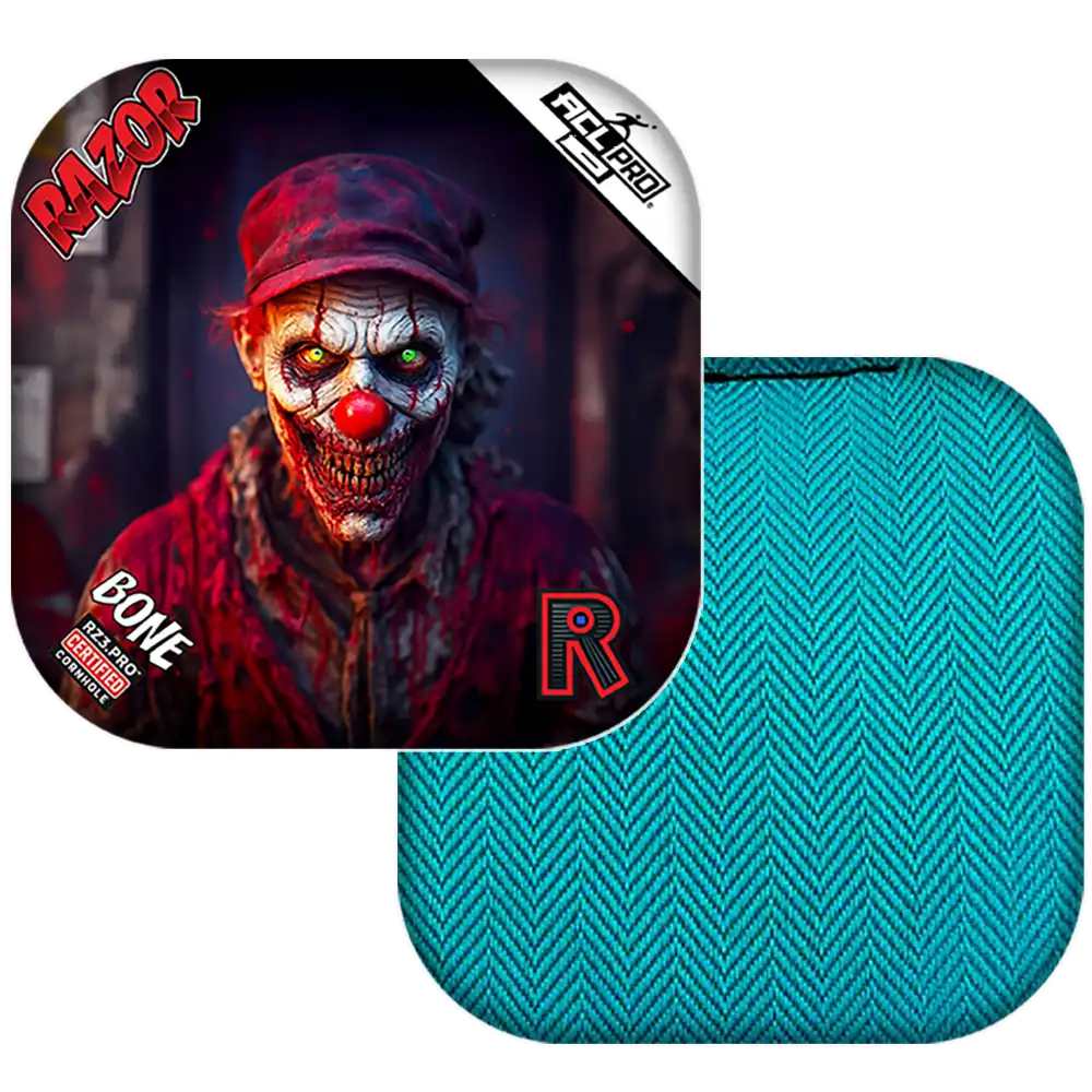 Razor Cornhole Bags | Bone | Zombie Clown