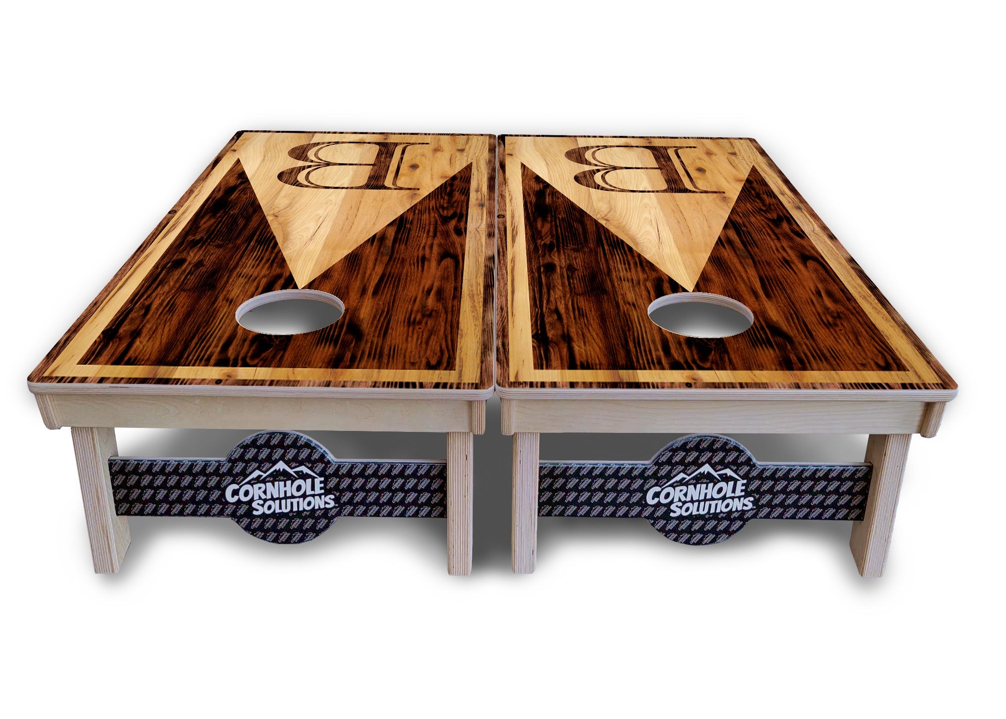 Wooden Triangle Letter Cornhole Boards - Professional Tournament Series