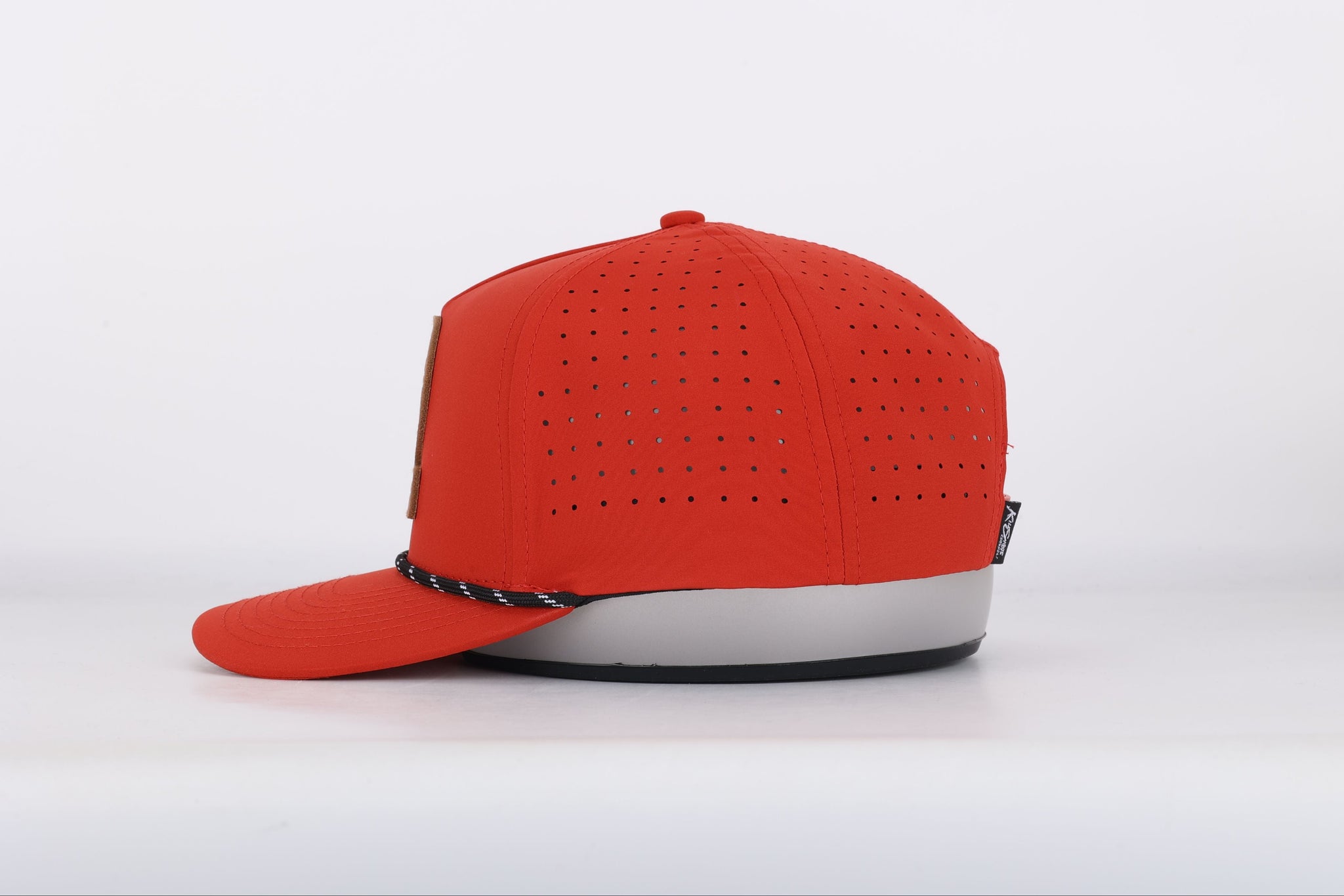 Killshots Cornhole 5 Panel Snap-Back Rope Hat - Leather Patch