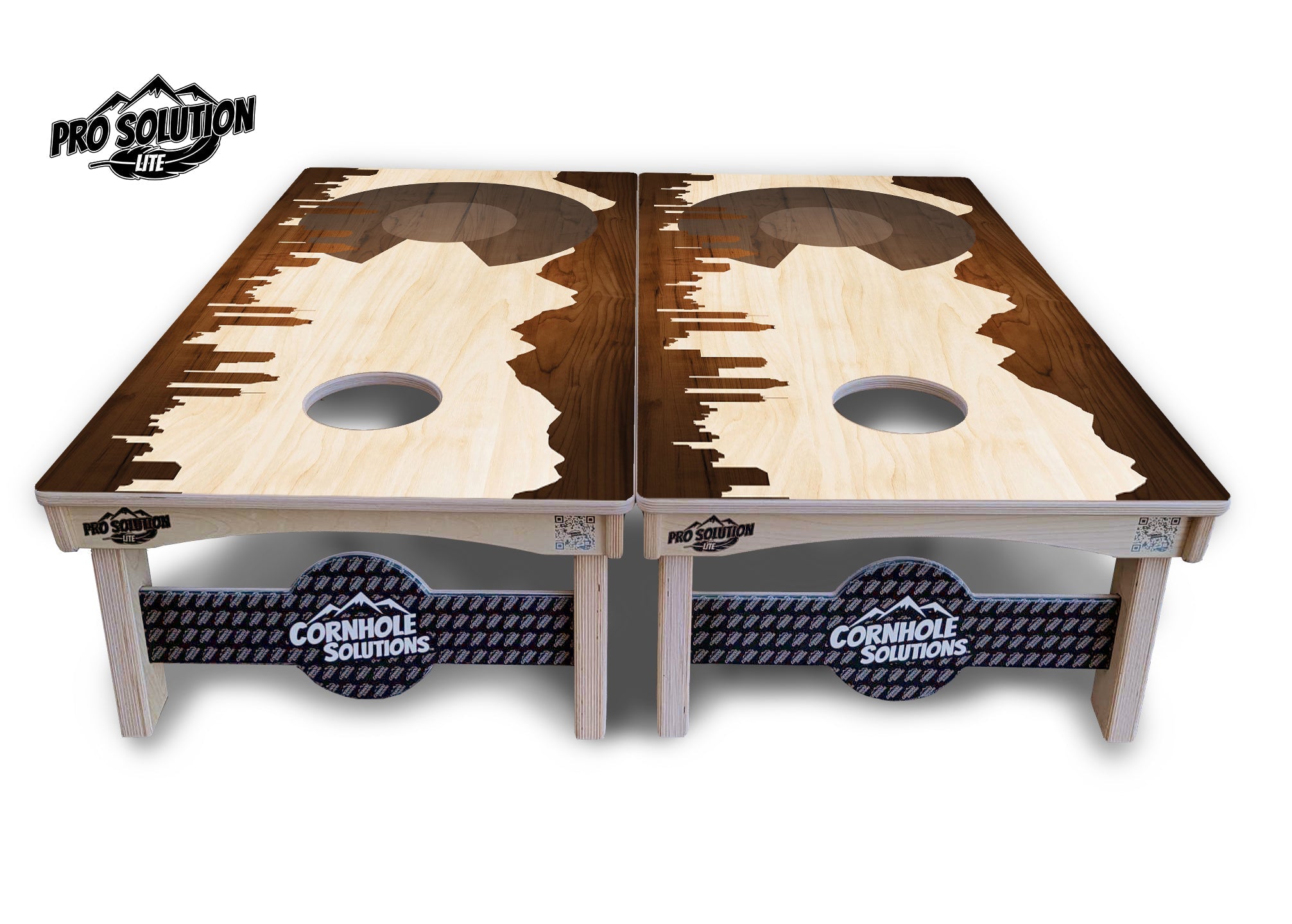Colorado Wood Skyline Cornhole Boards - Pro Solution Lite Series