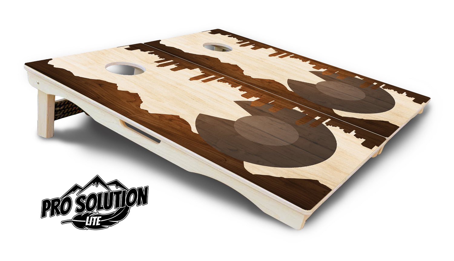 Colorado Wood Skyline Cornhole Boards - Pro Solution Lite Series