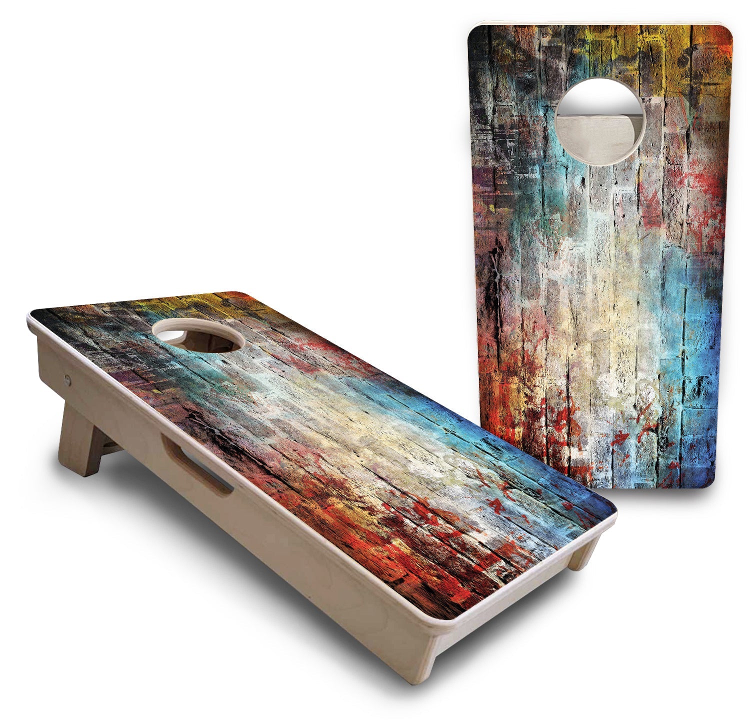 Mini Cornhole Boards - Colorful Brick