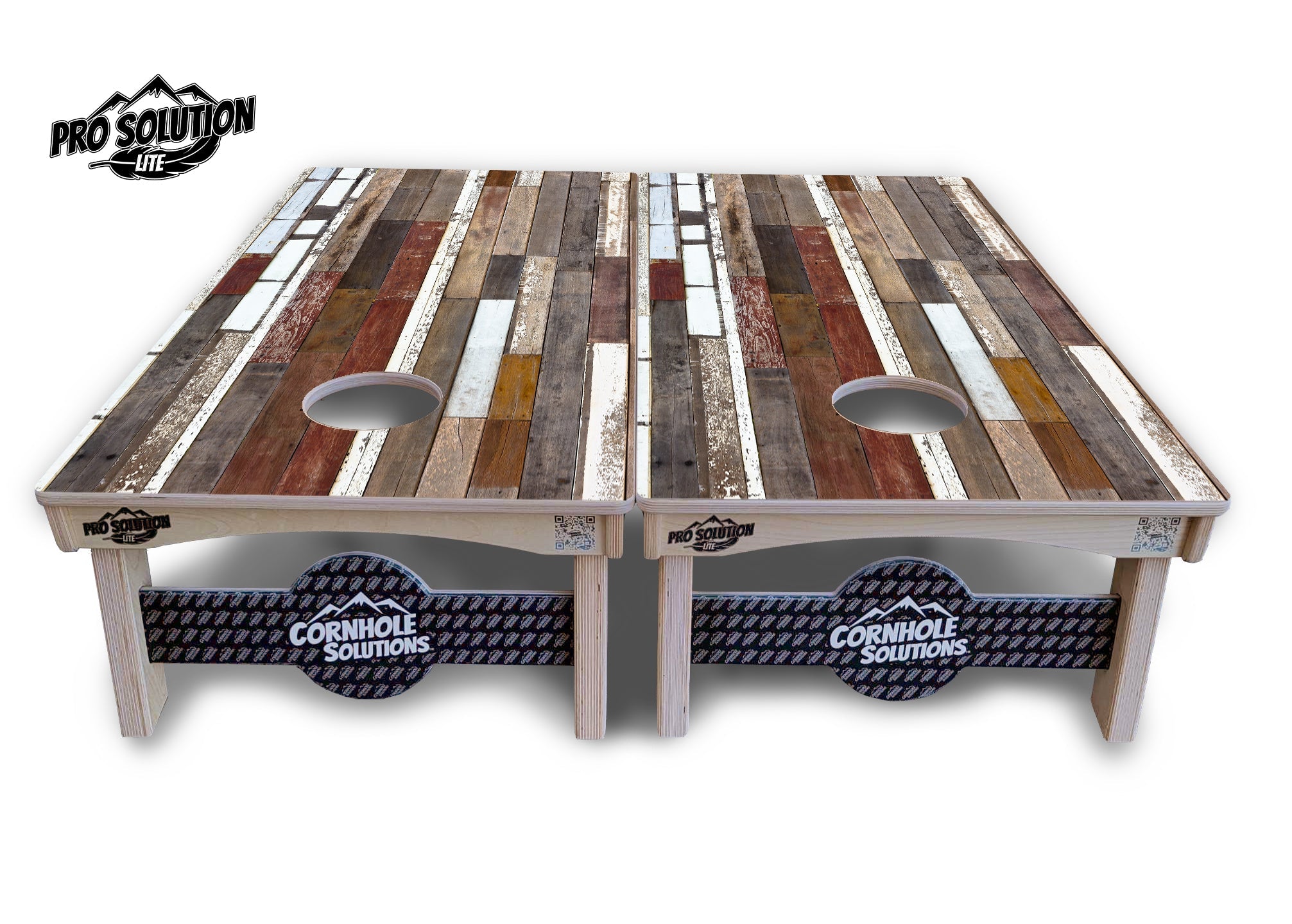 Colorful Planks Cornhole Boards - Pro Solution Lite Series