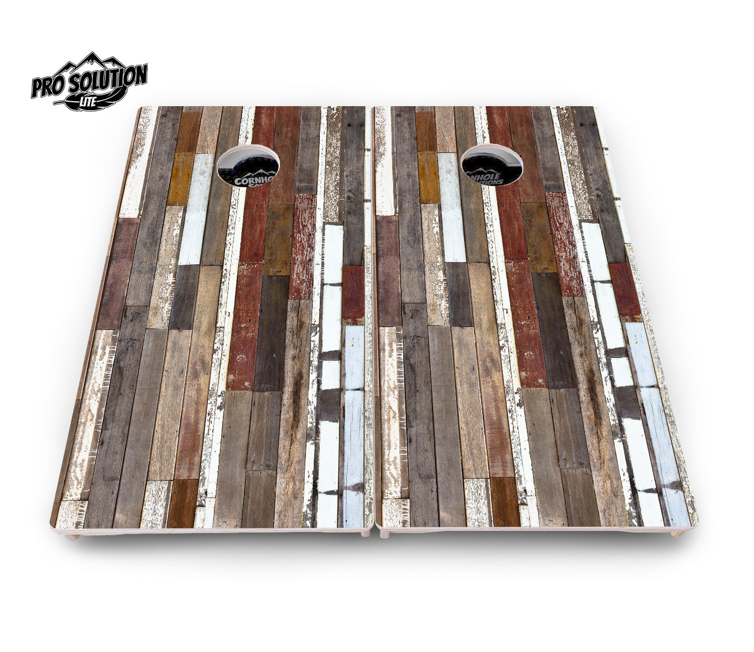 Colorful Planks Cornhole Boards - Pro Solution Lite Series