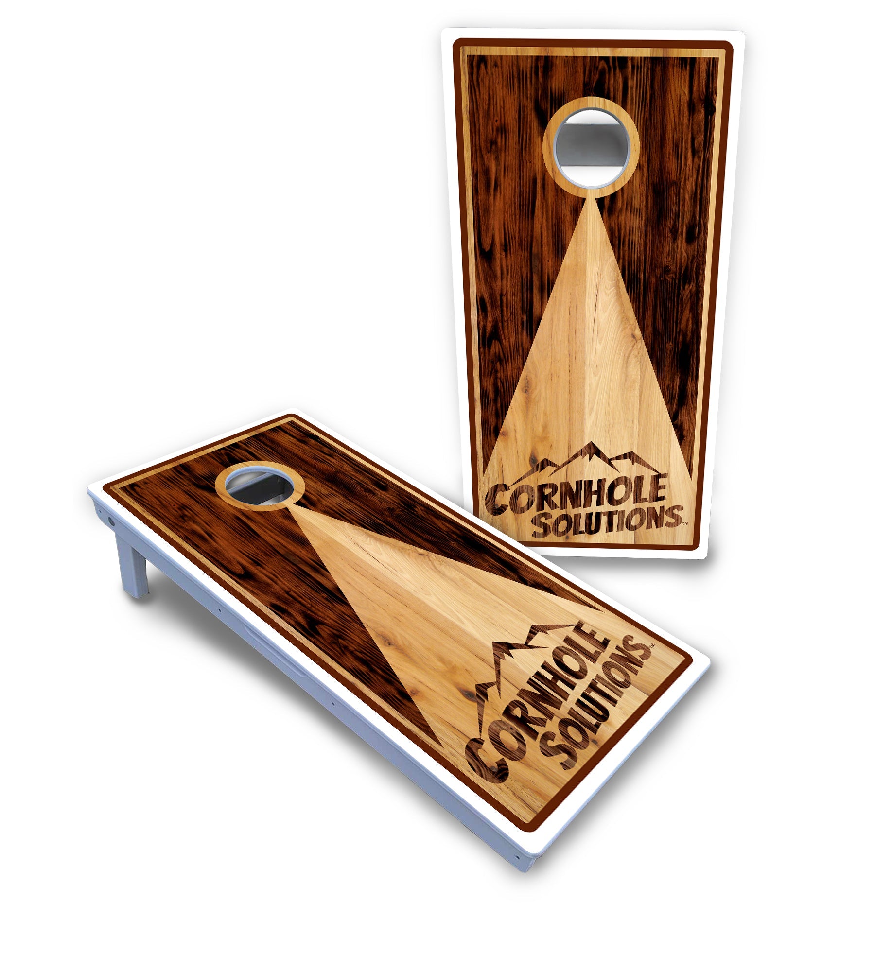 Wooden Triangle Cornhole Boards - All Weather Series