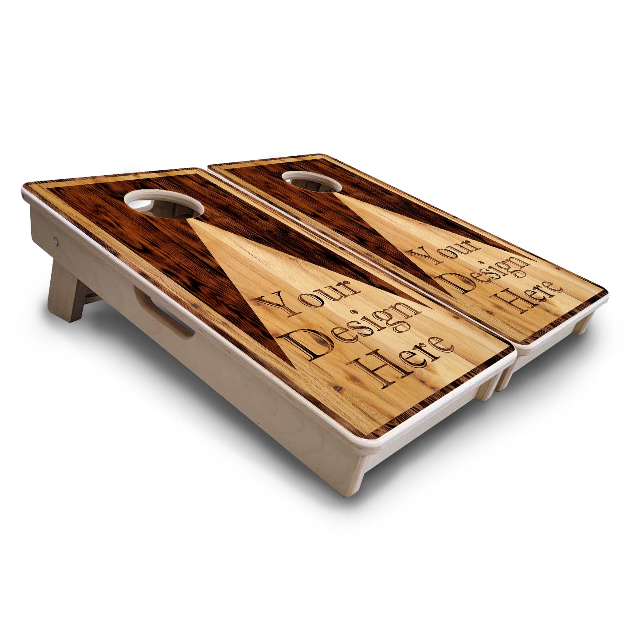 Mini Cornhole Boards - Custom Wooden Triangle