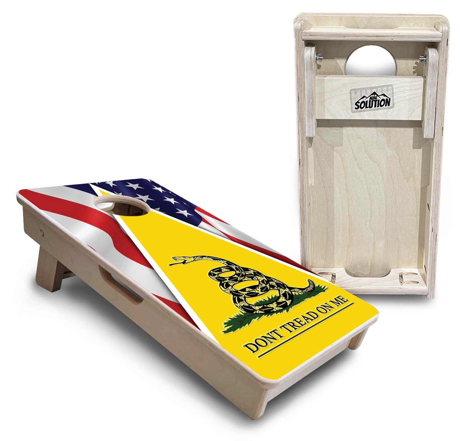 Mini Cornhole Boards - DTOM Yellow Triangle