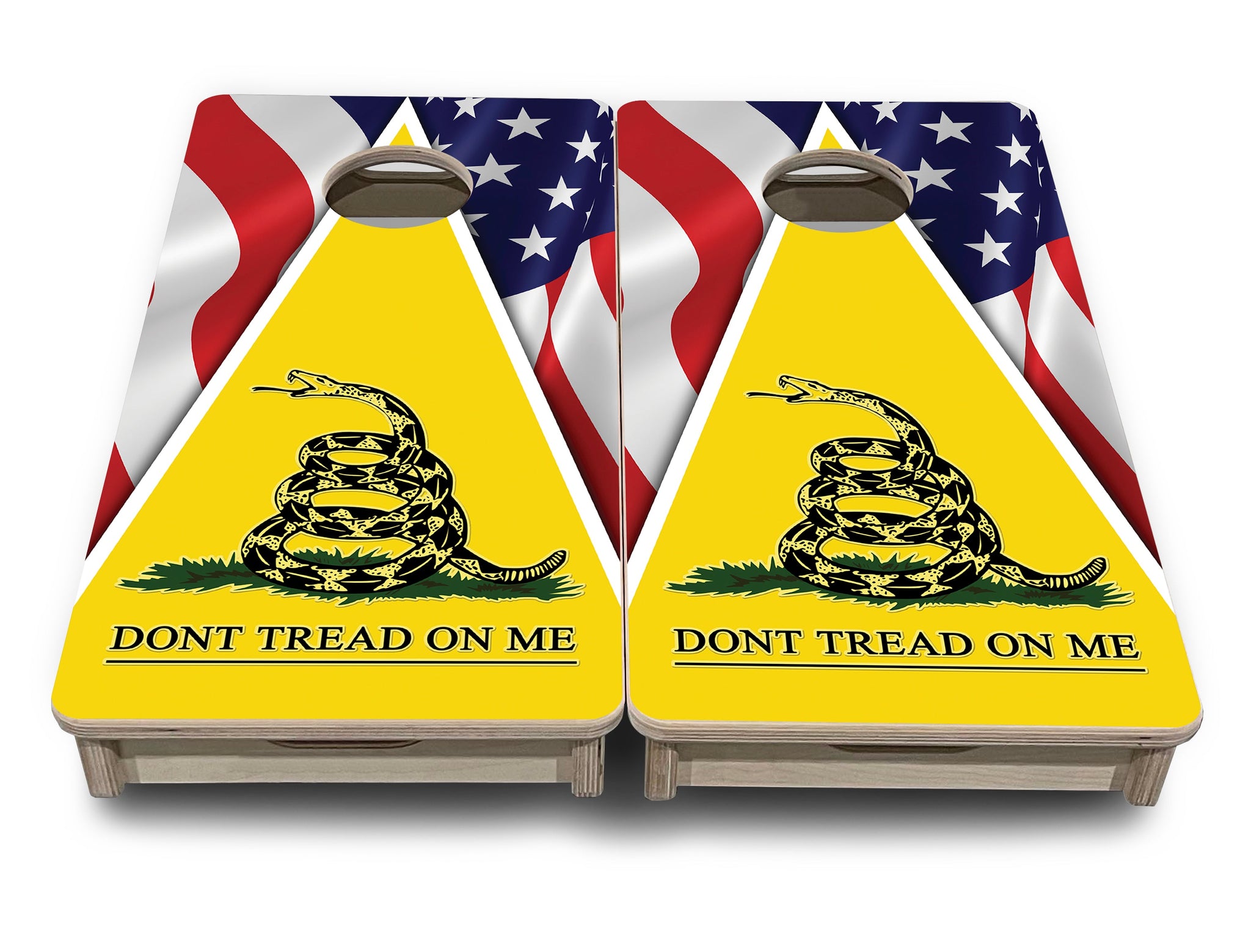 Mini Cornhole Boards - DTOM Yellow Triangle