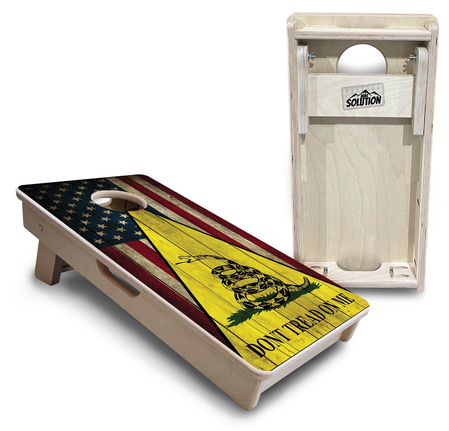 Mini Cornhole Boards - DTOM Rustic Triangle