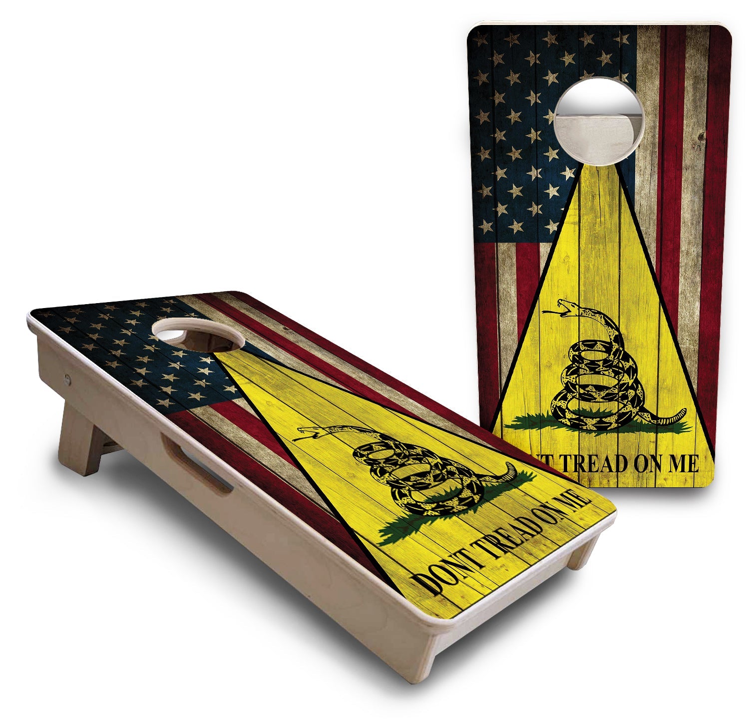 Mini Cornhole Boards - DTOM Rustic Triangle
