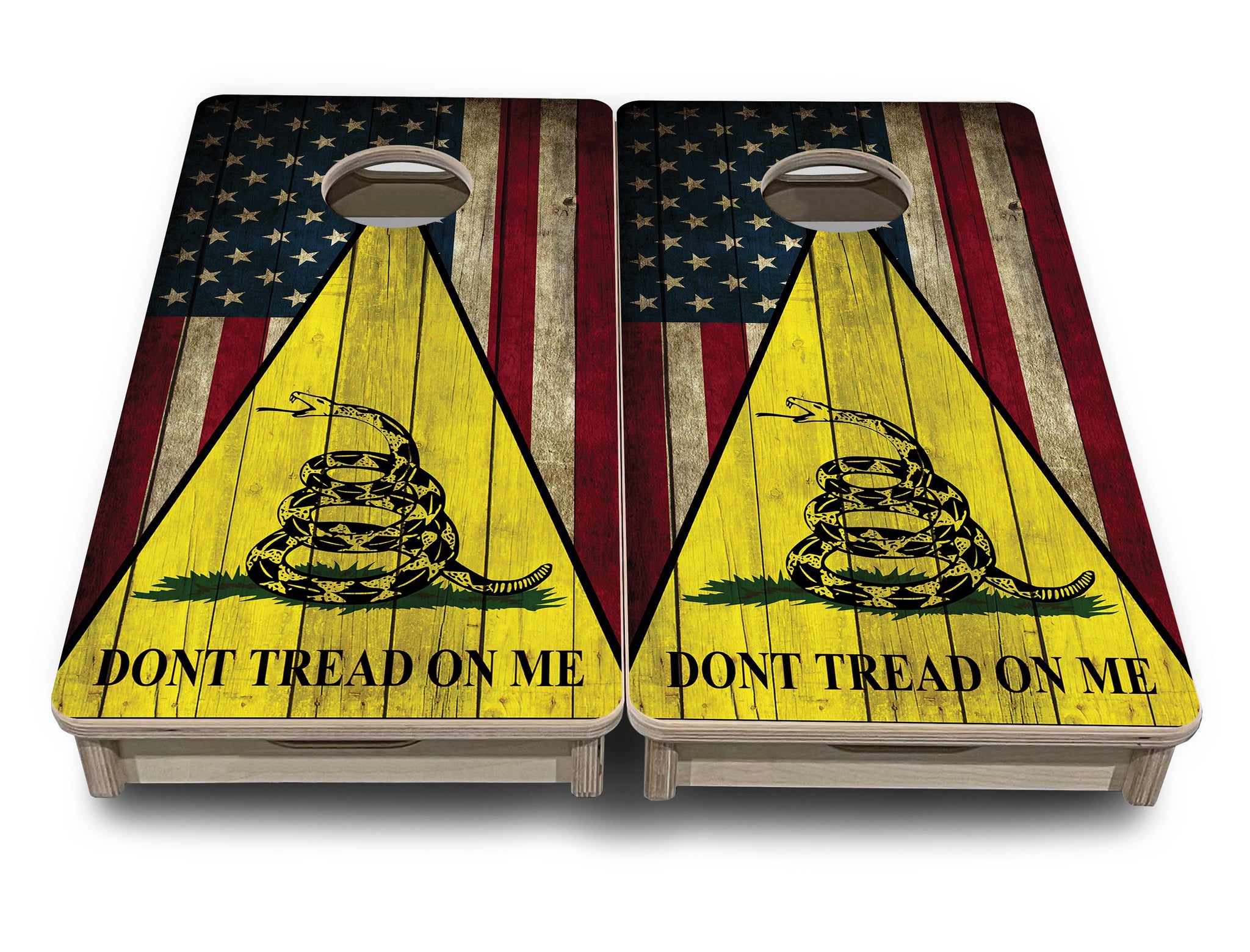 Mini Cornhole Boards - DTOM Rustic Triangle