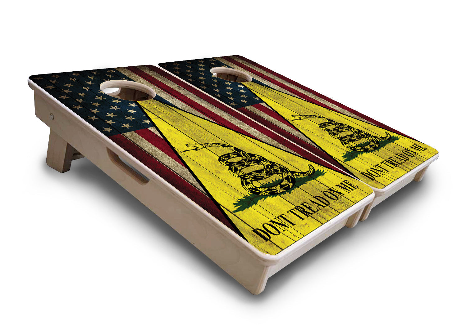 Mini Cornhole Boards - DTOM Rustic Triangle