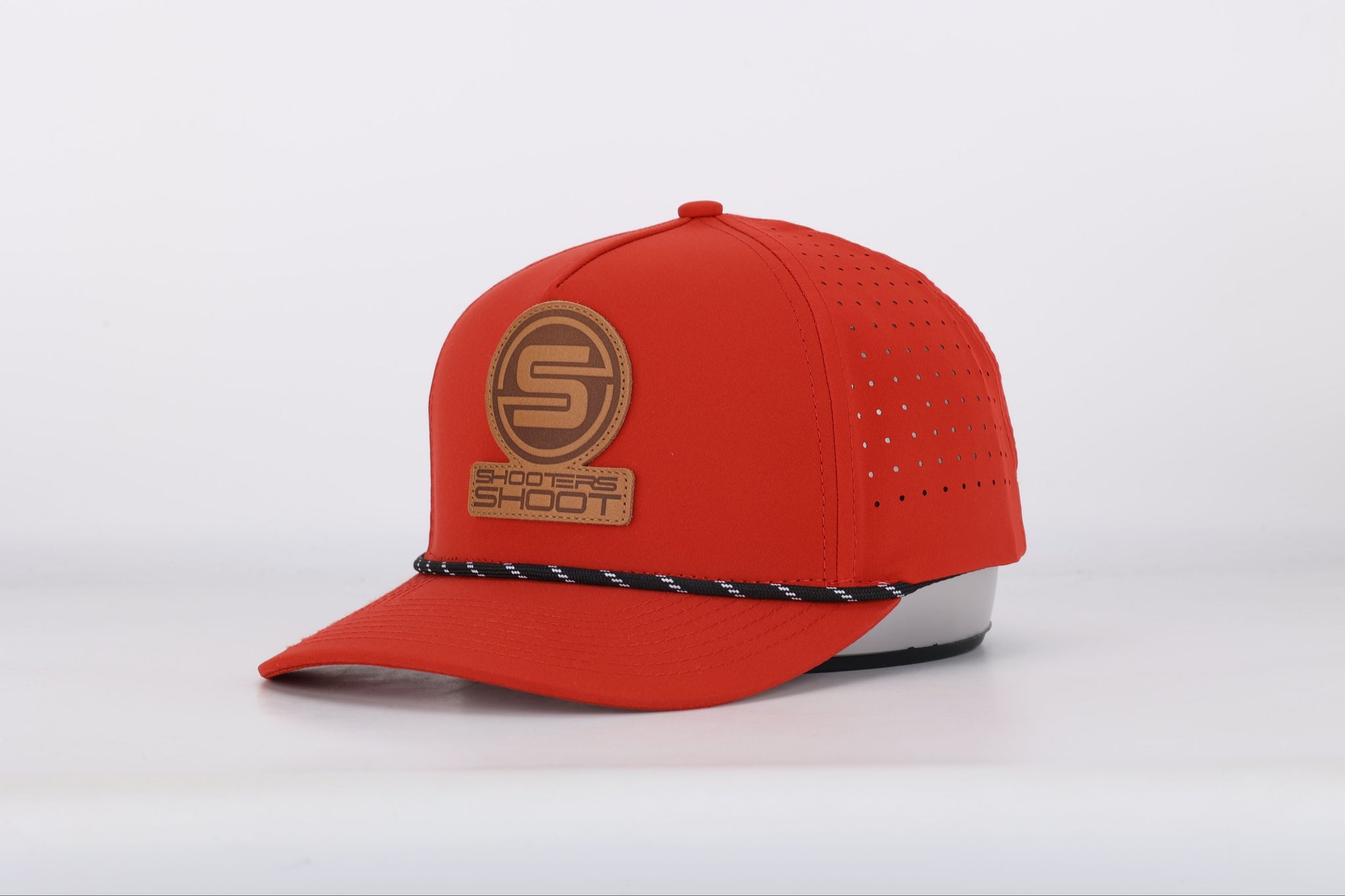 Killshots Cornhole 5 Panel Snap-Back Rope Hat - Leather Patch
