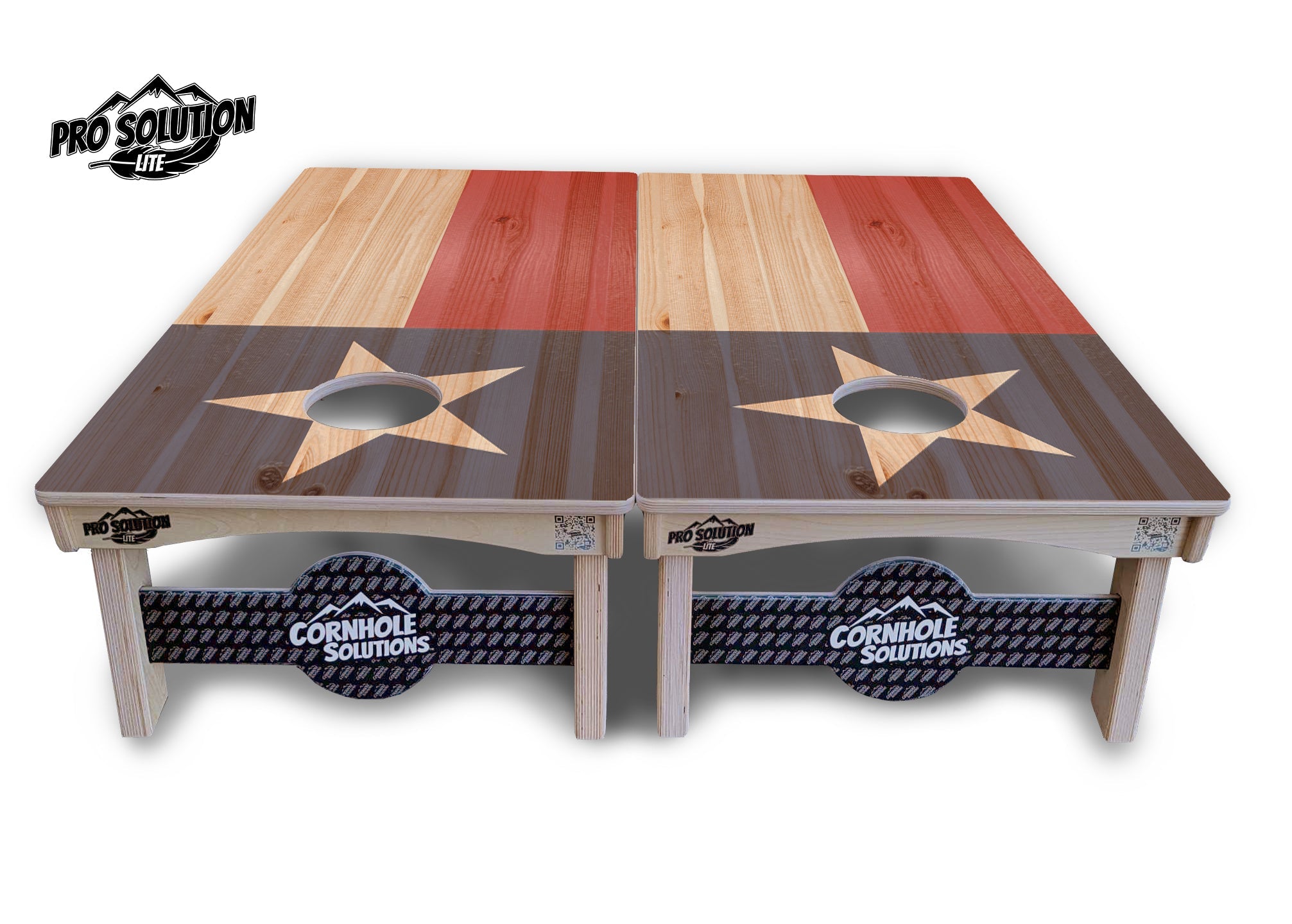 Faded USA/TX Flag Cornhole Boards - Pro Solution Lite Series