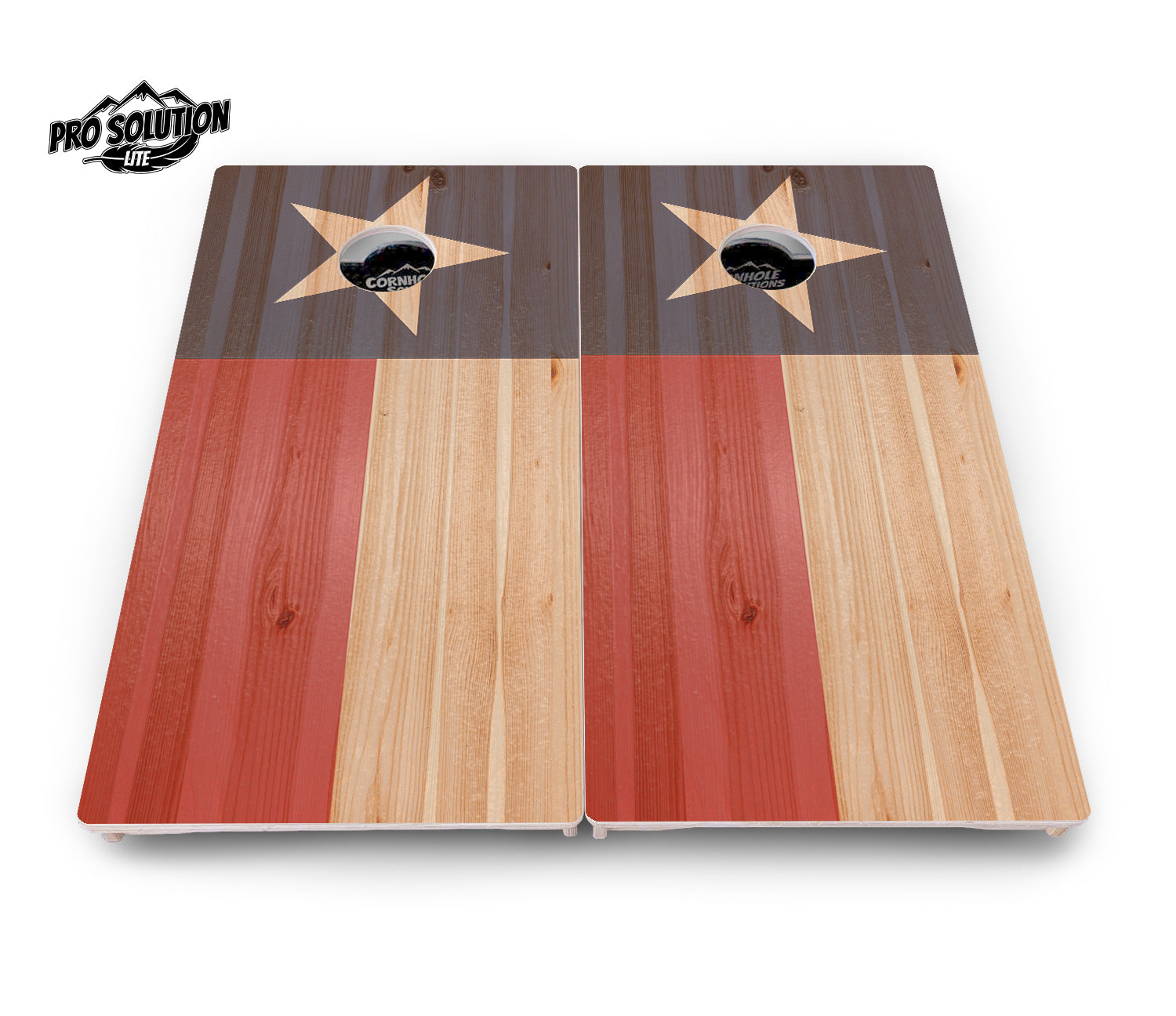 Faded USA/TX Flag Cornhole Boards - Pro Solution Lite Series