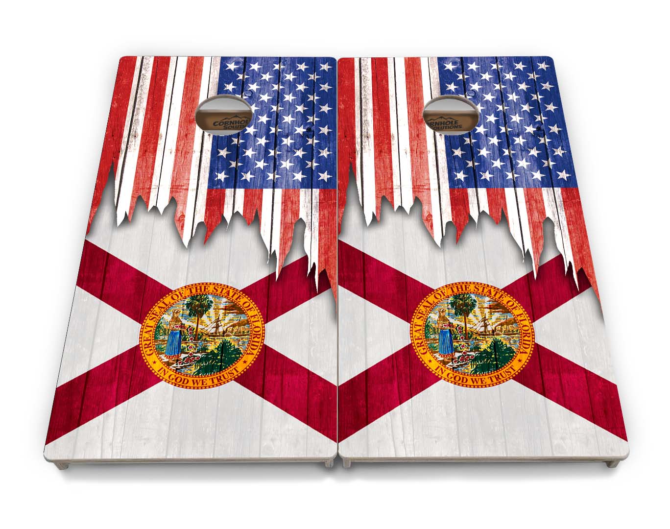 State Flags Alabama to Georgia Cornhole Boards - Professional Tournament Series