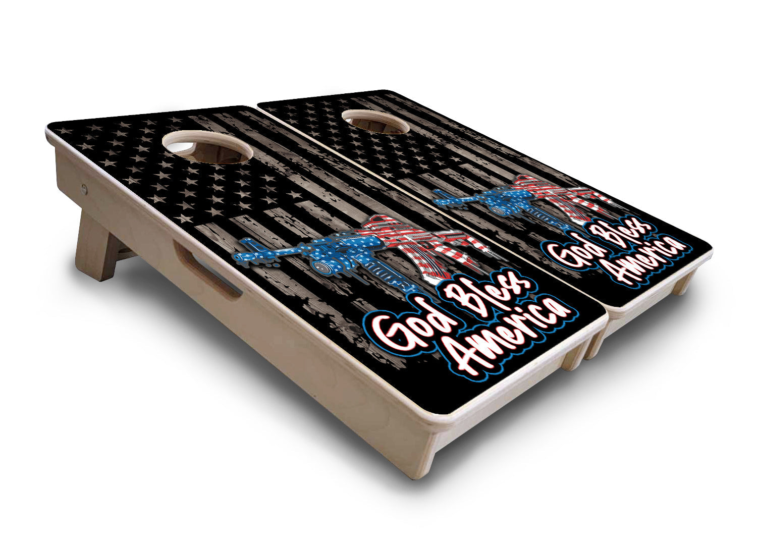 Mini Cornhole Boards - God Bless America