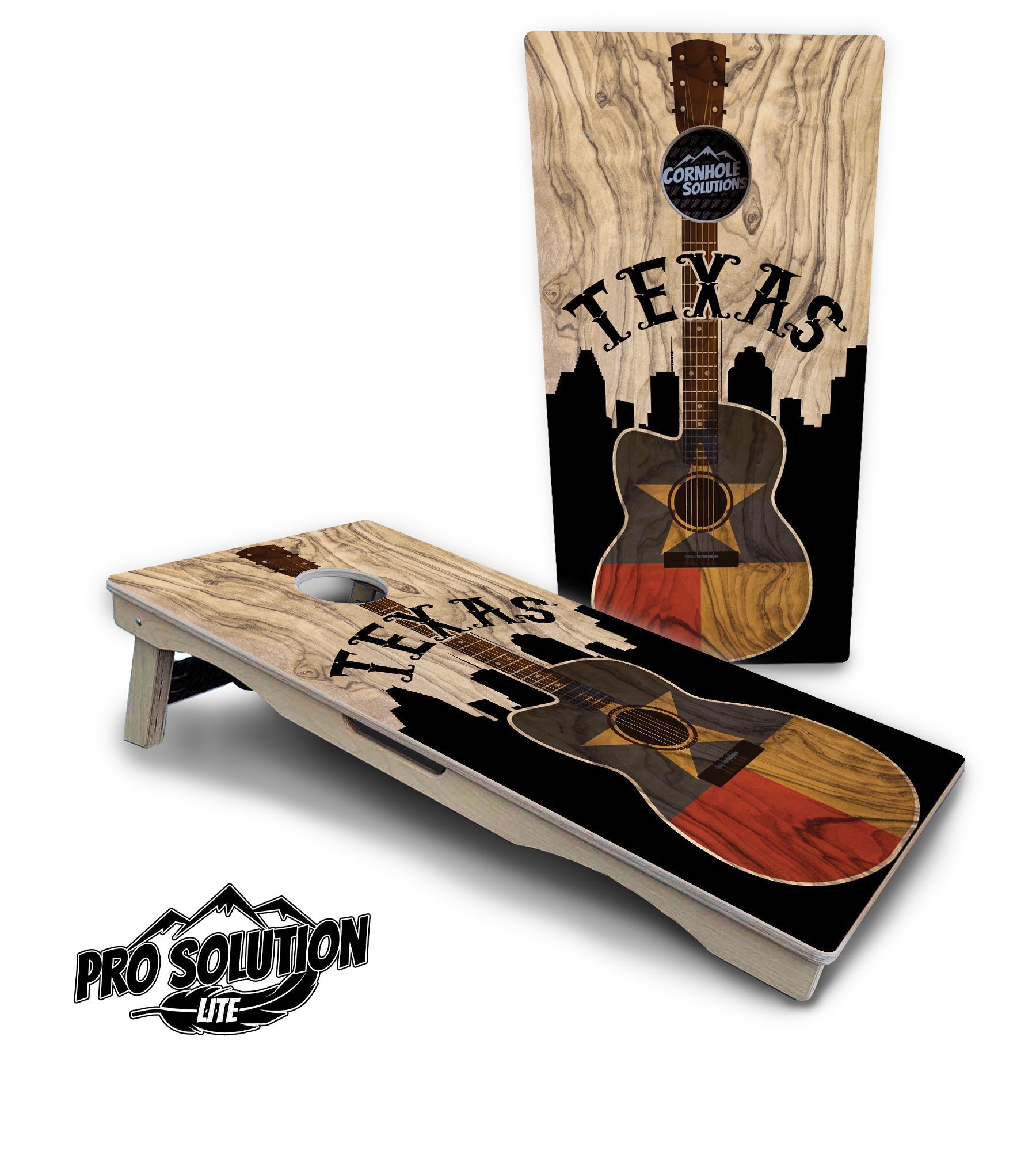 Texas Guitar Cornhole Boards - Pro Solution Lite Series