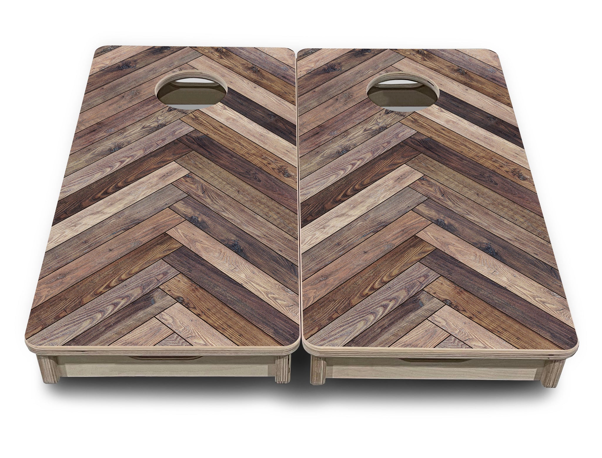 Mini Cornhole Boards - Herringbone Designs