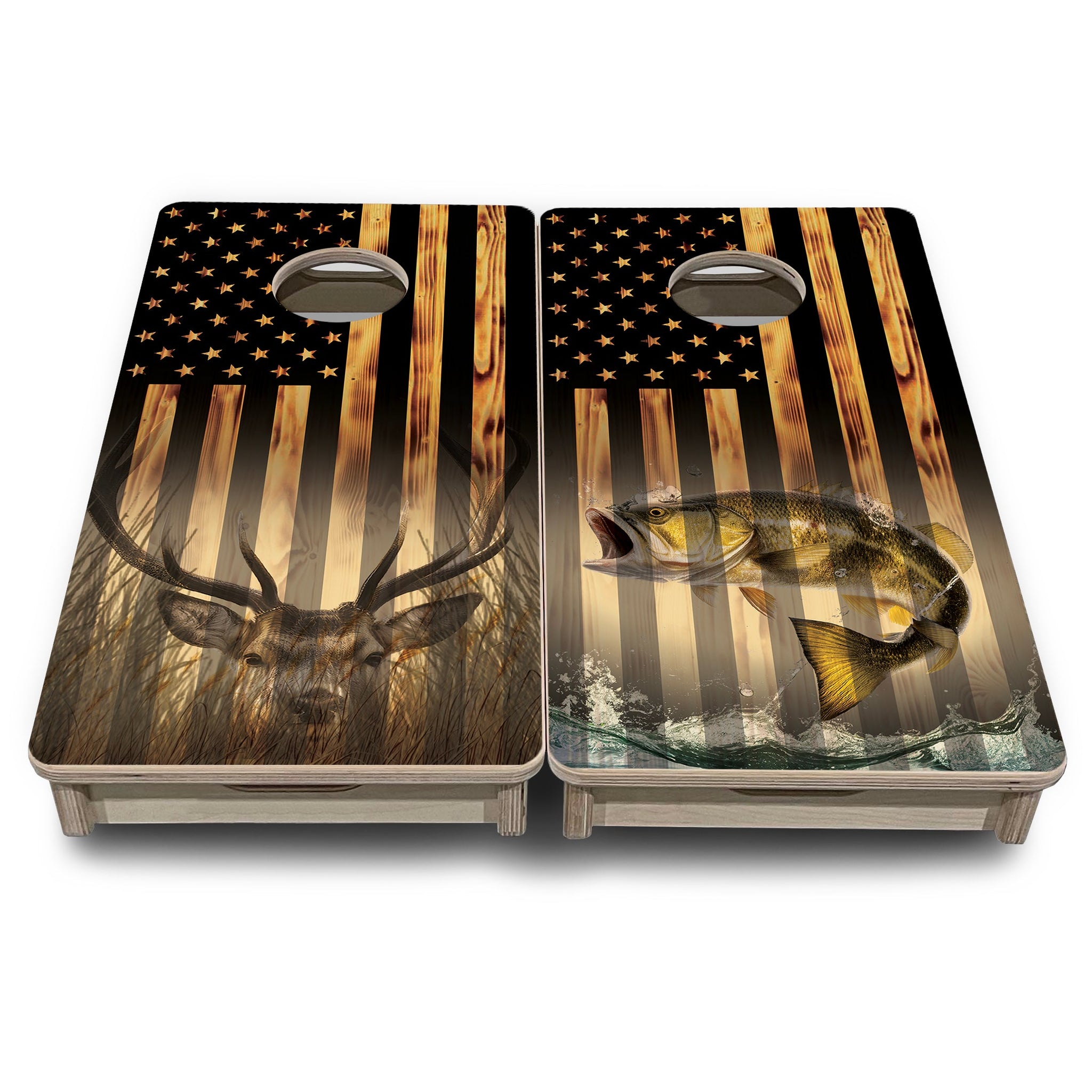 Mini Cornhole Boards - Hidden Deer & Fish