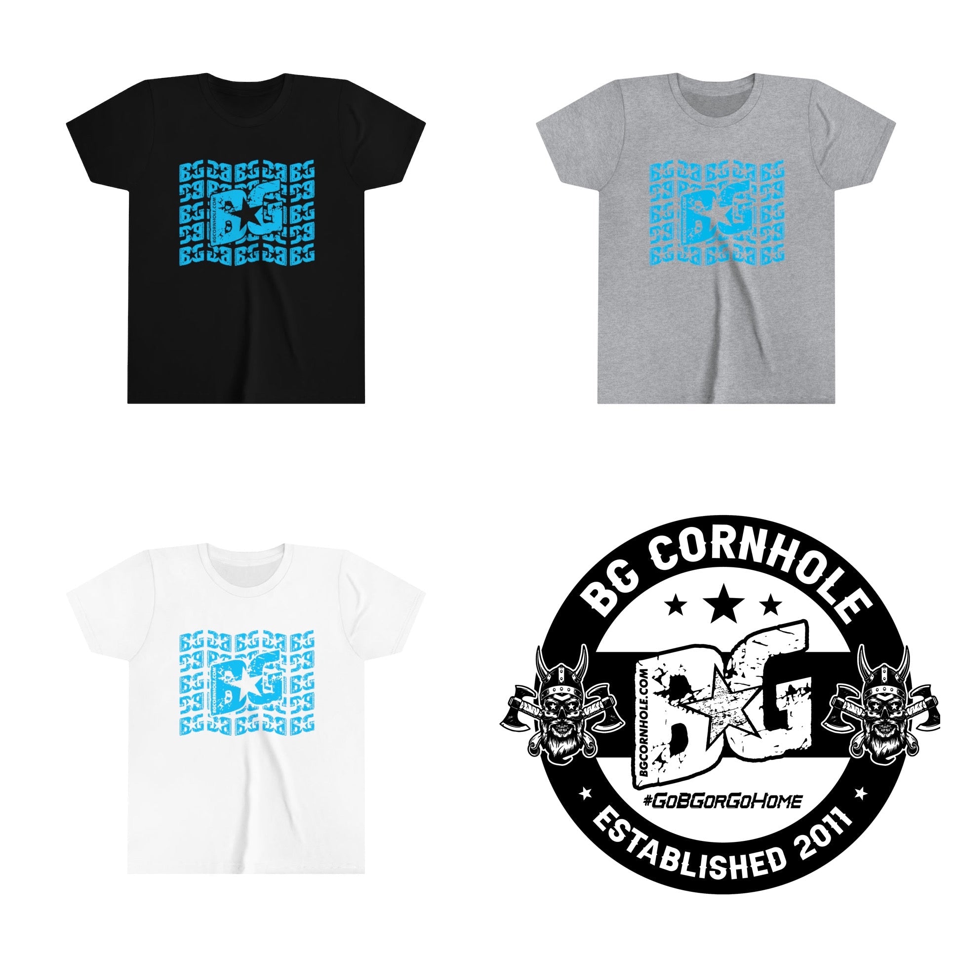 BG Cornhole Youth Short Sleeve Tee - Multiple Colors