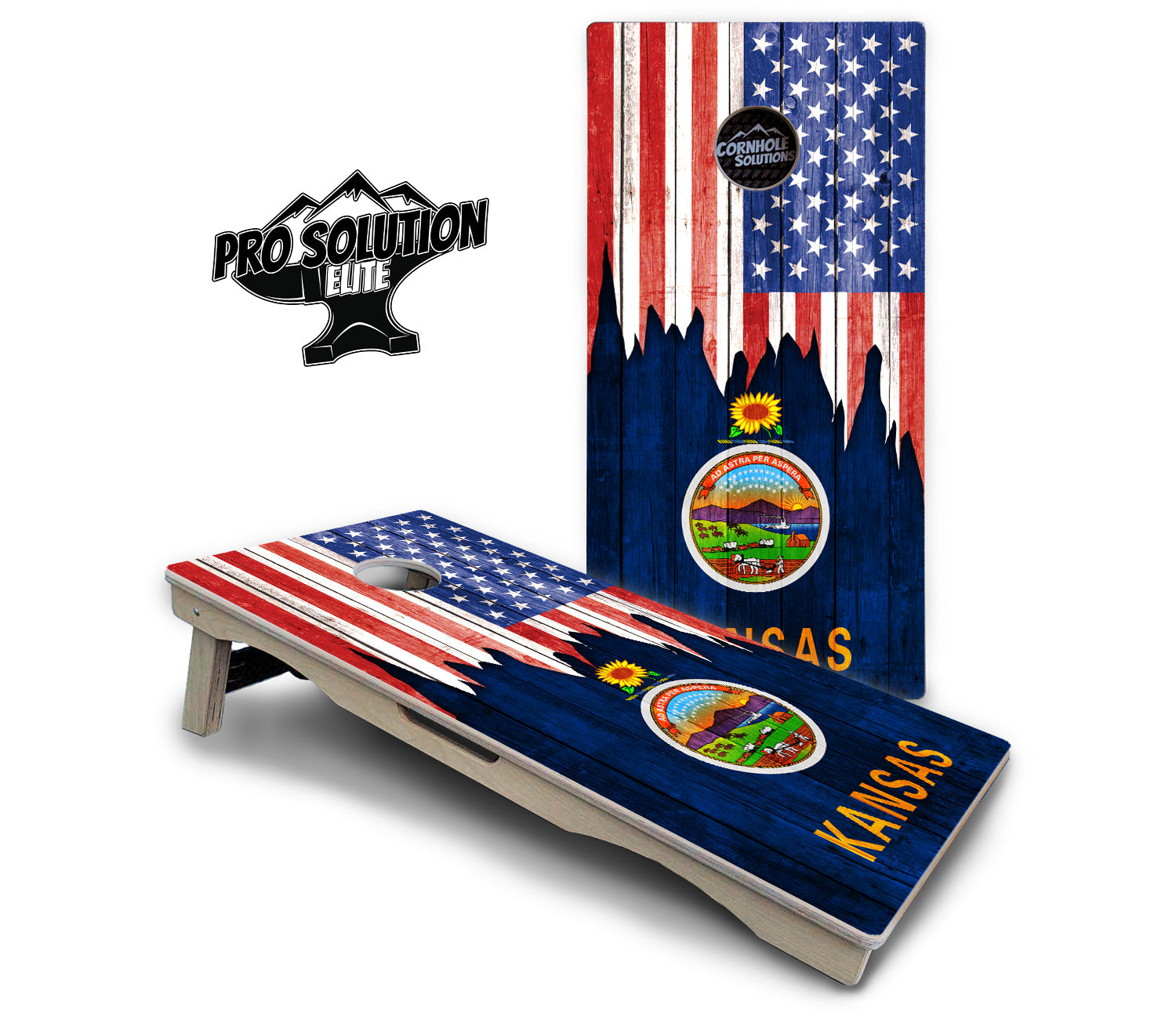 State Flag Designs Hawaii to Maryland Cornhole Boards - Pro Solution Elite Series
