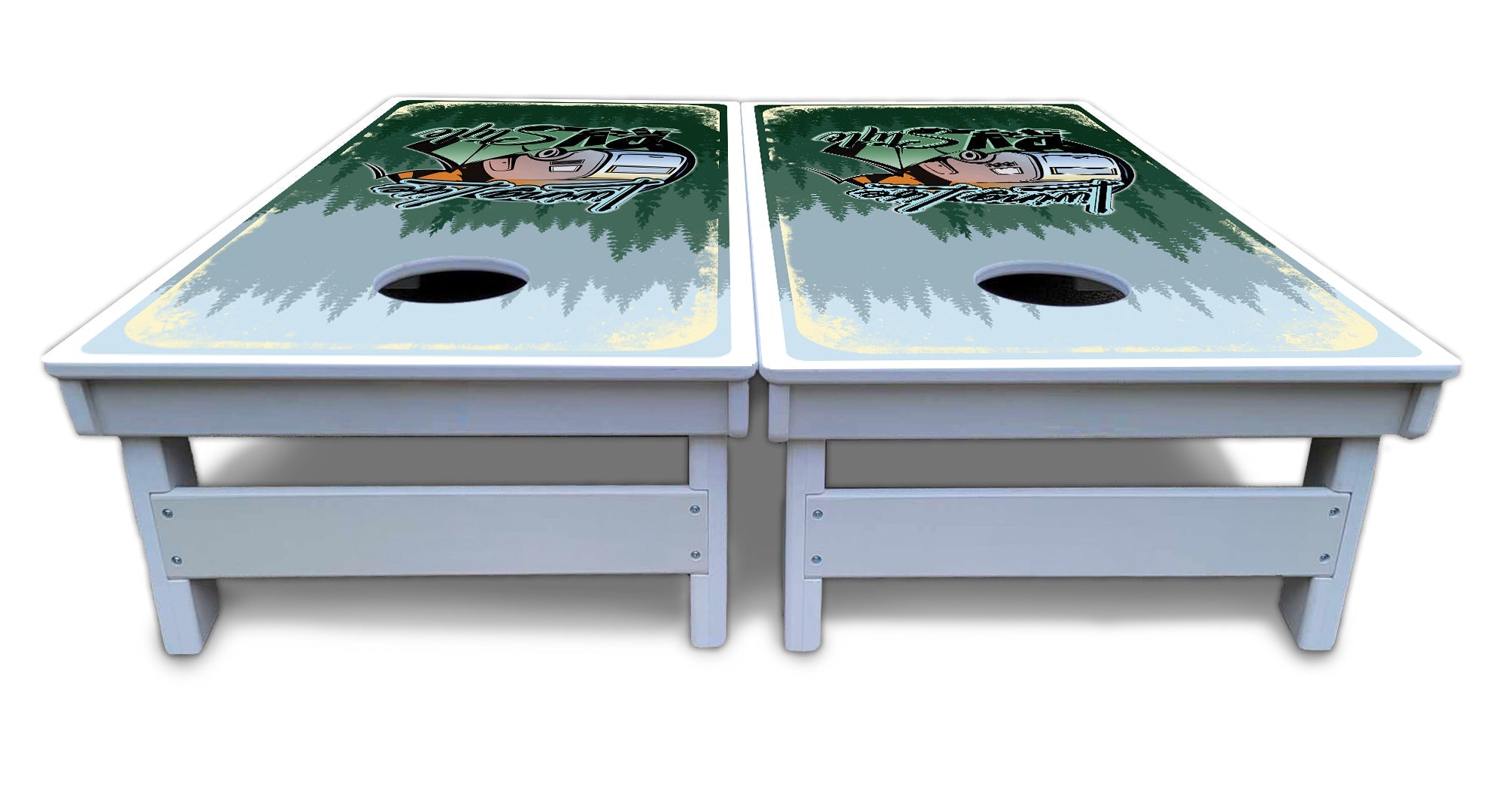 Living Life RV Style Cornhole Boards - All Weather Series