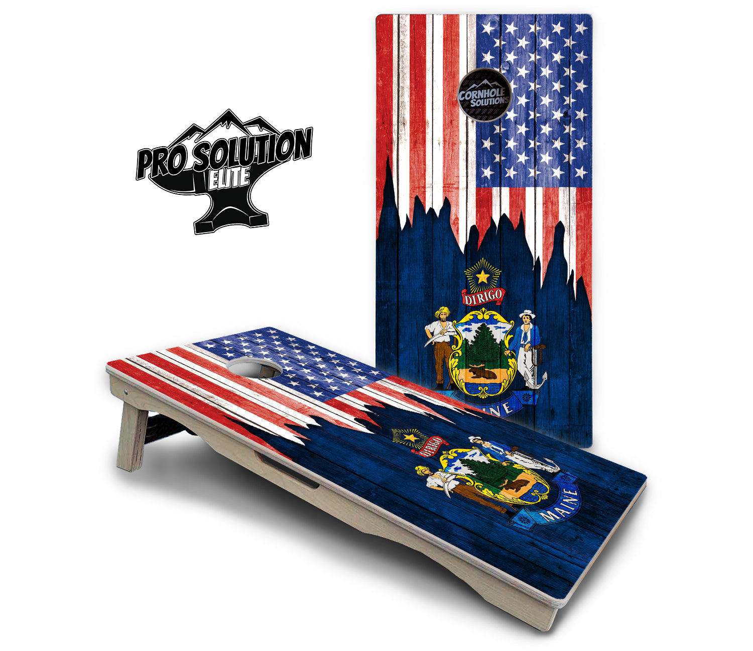 State Flag Designs Hawaii to Maryland Cornhole Boards - Pro Solution Elite Series