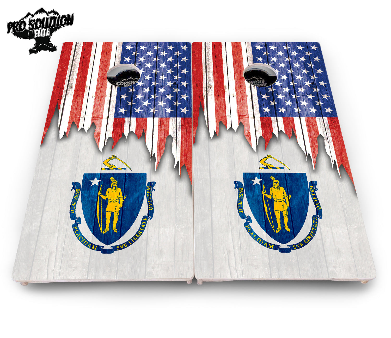 State Flag Designs Massachusetts to New Jersey Cornhole Boards - Pro Solution Elite Series
