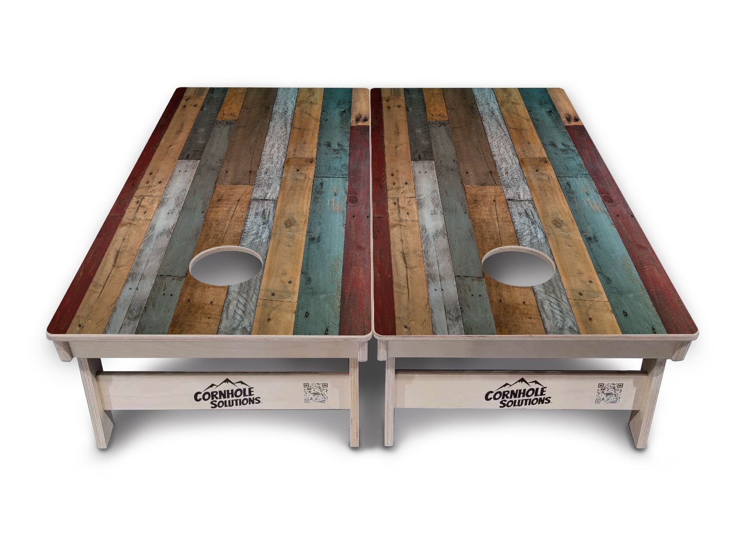 Metallic Wood Planks Cornhole Boards - Professional Tournament Series