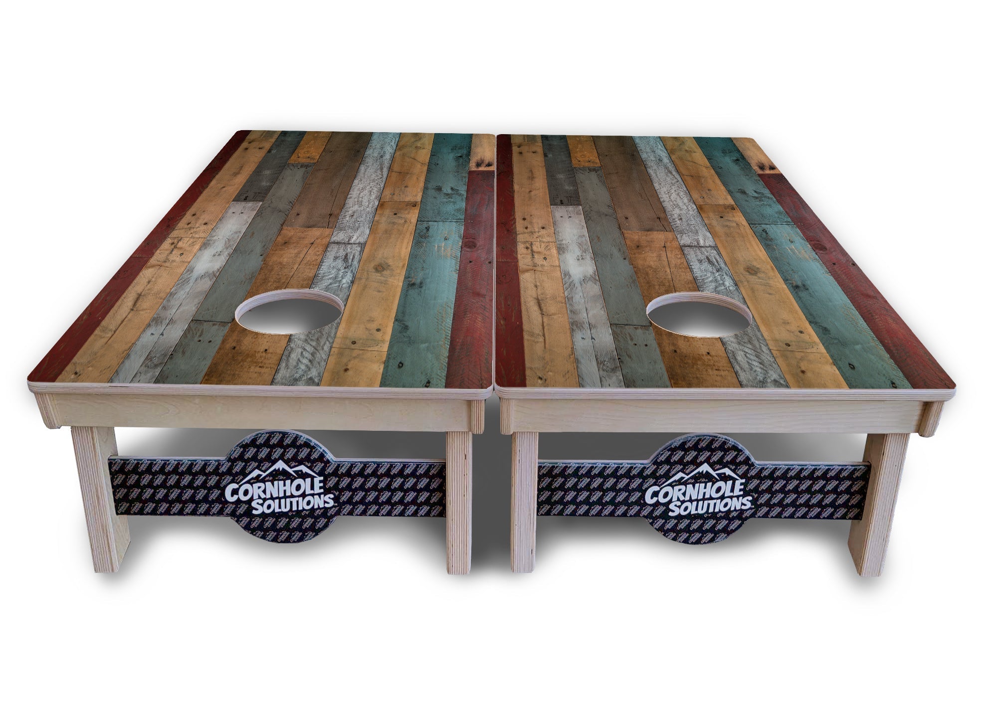 Metallic Wood Planks Cornhole Boards - Professional Tournament Series