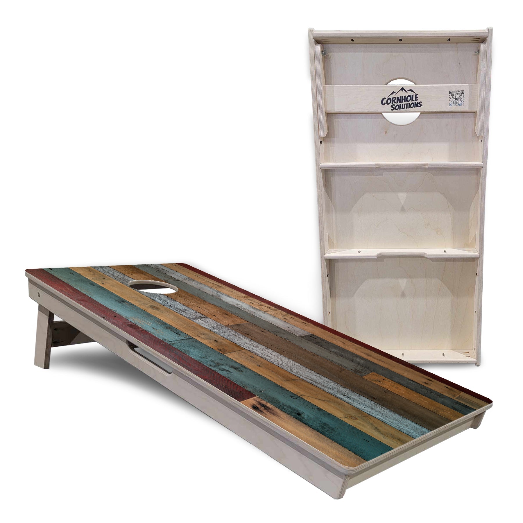 Metallic Wood Planks Cornhole Boards - Professional Tournament Series