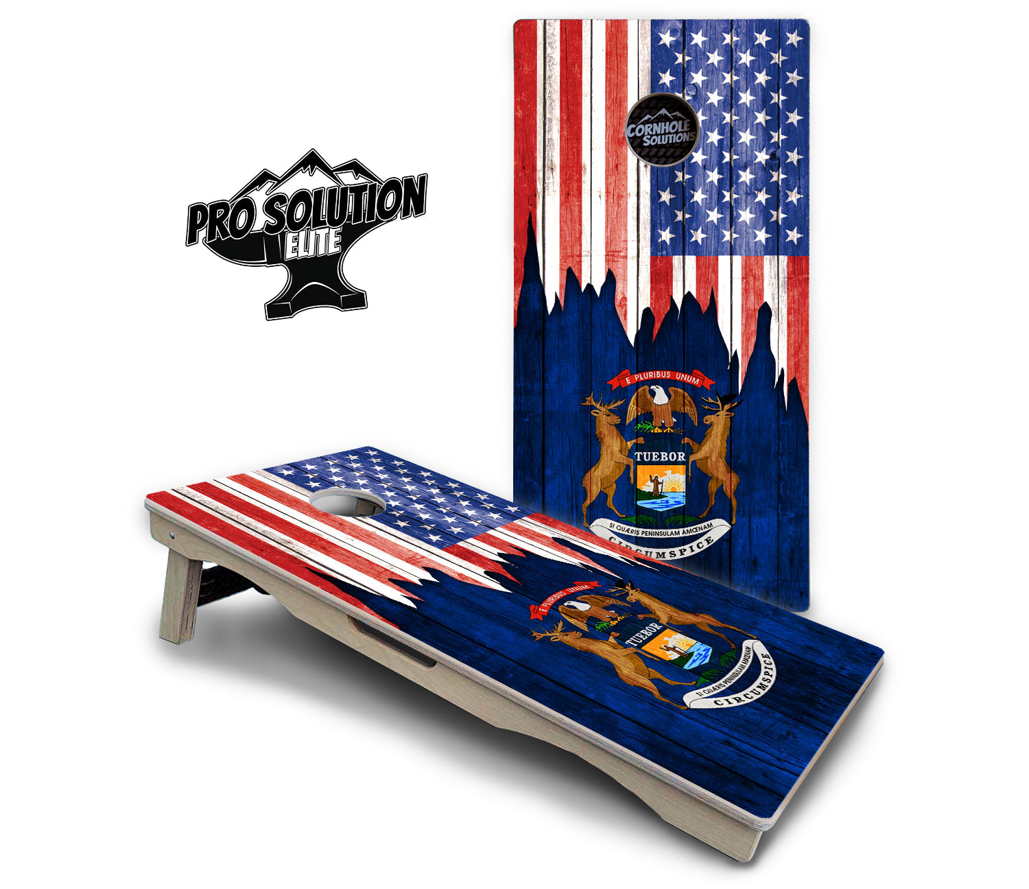State Flag Designs Massachusetts to New Jersey Cornhole Boards - Pro Solution Elite Series