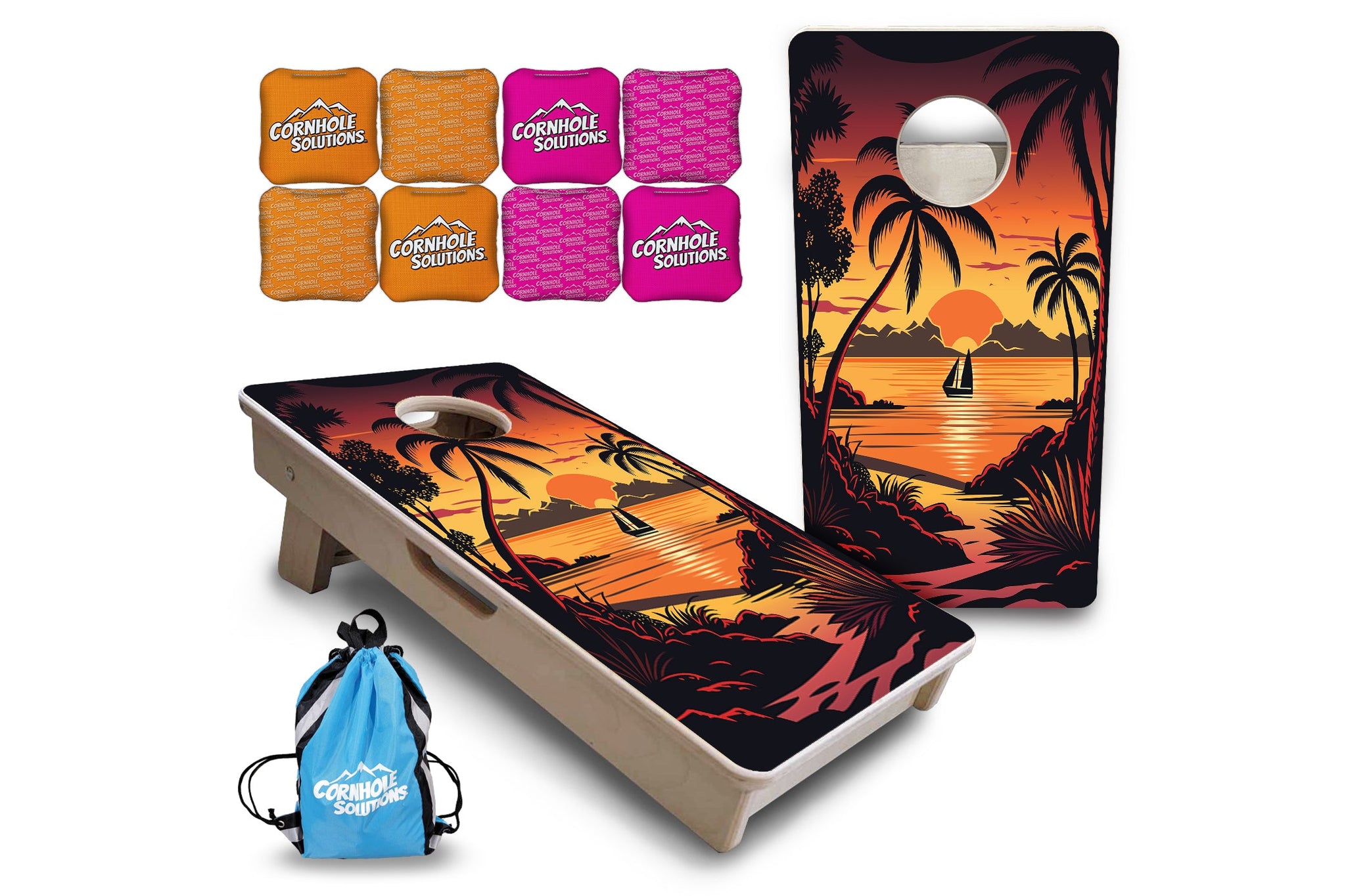 Mini Cornhole Boards - Beach Sunset Designs