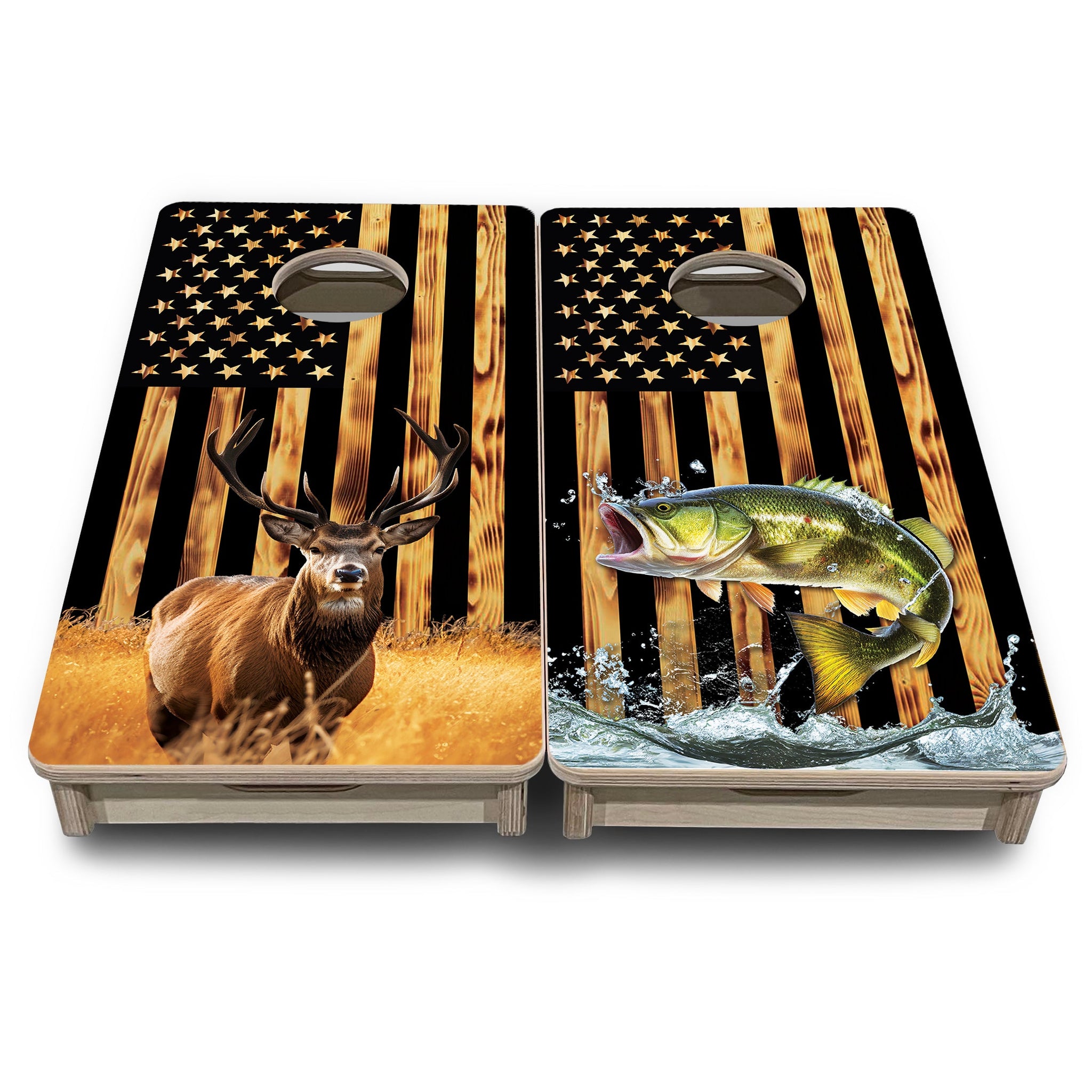 Mini Cornhole Boards - Colorful Deer & Fish