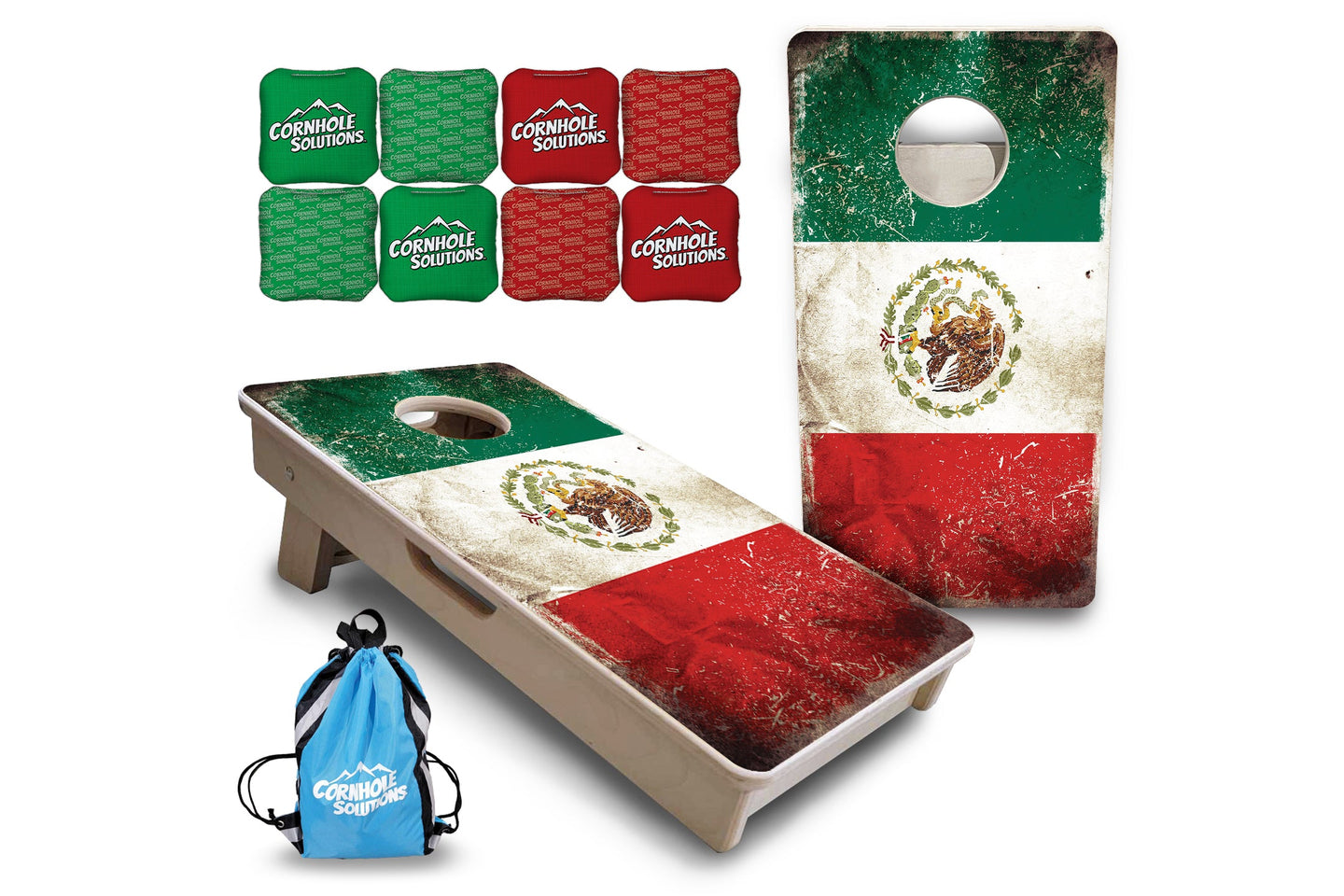 Mini Cornhole Boards - Mexico Flag