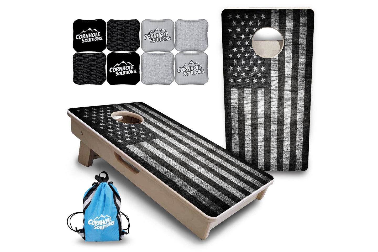 Mini Cornhole Boards - Monochrome Flag