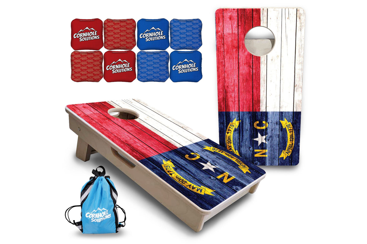 Mini Cornhole Boards - North Carolina State Flag