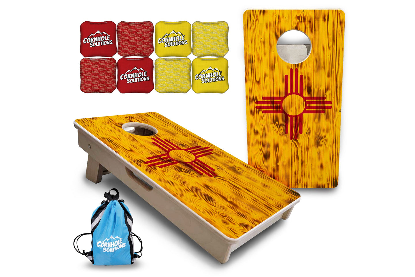 Mini Cornhole Boards - New Mexico Flag