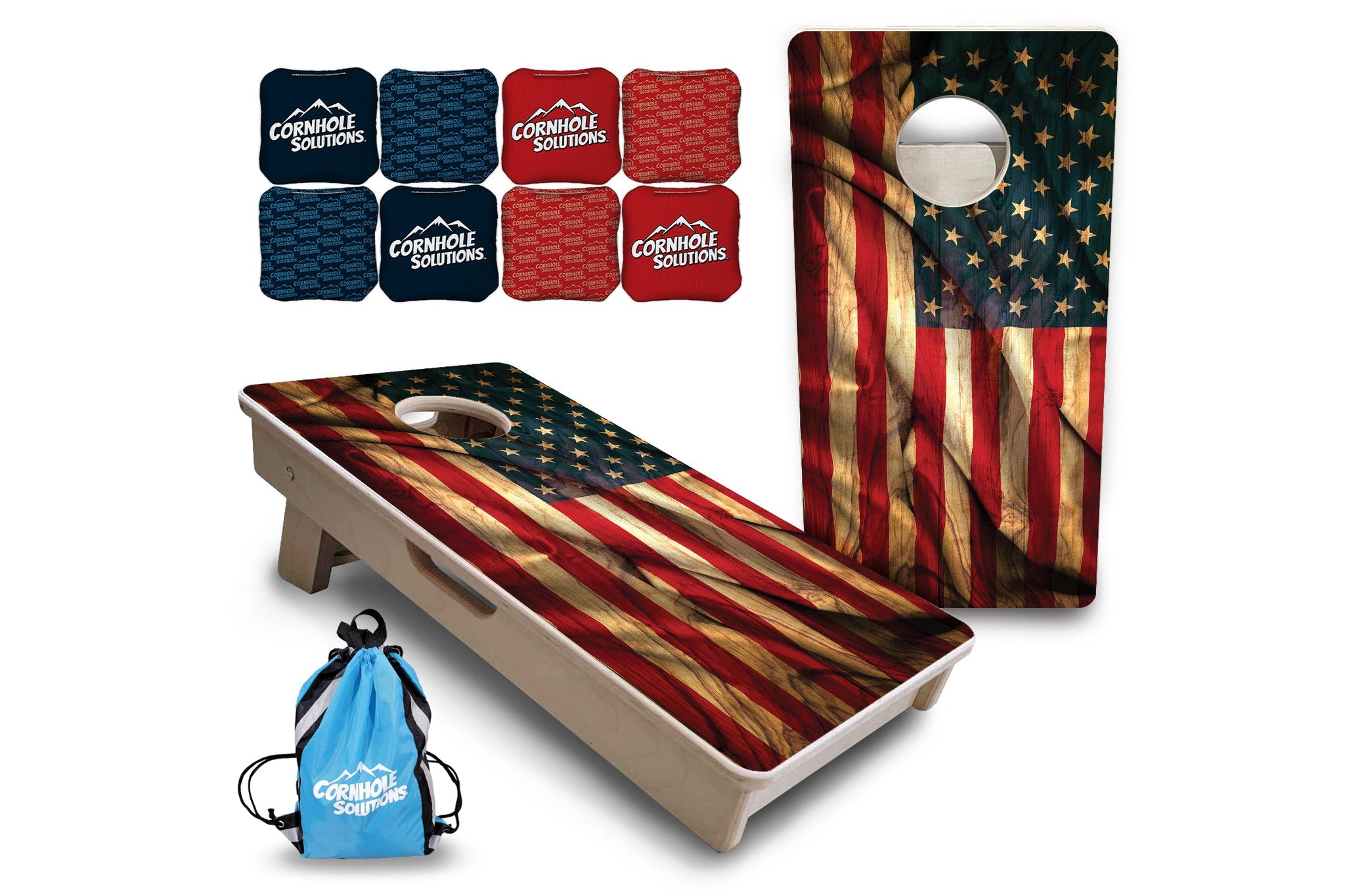 Mini Cornhole Boards - USA Wood Flag Color