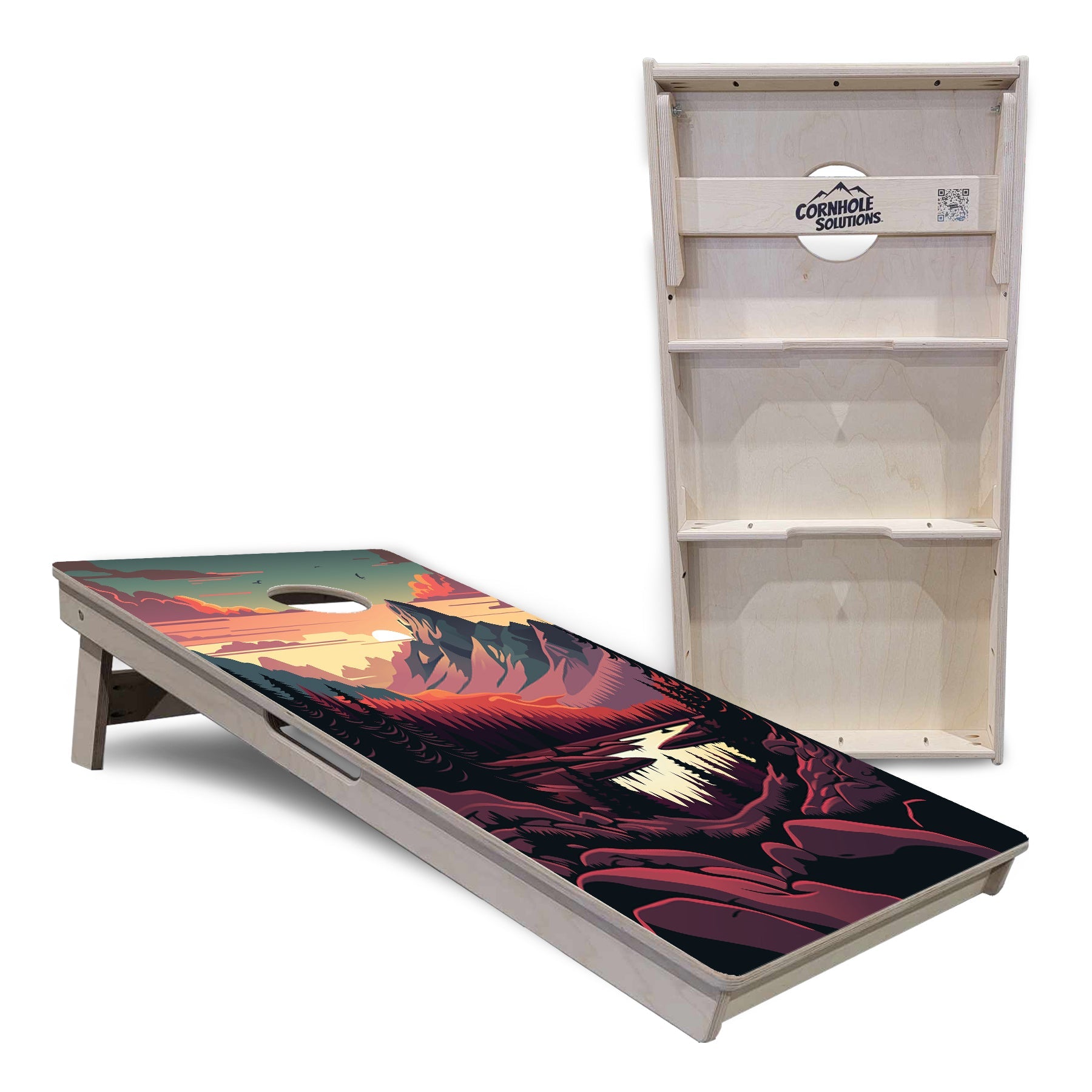 Mountain Sunset Cornhole Boards - Professional Tournament Series