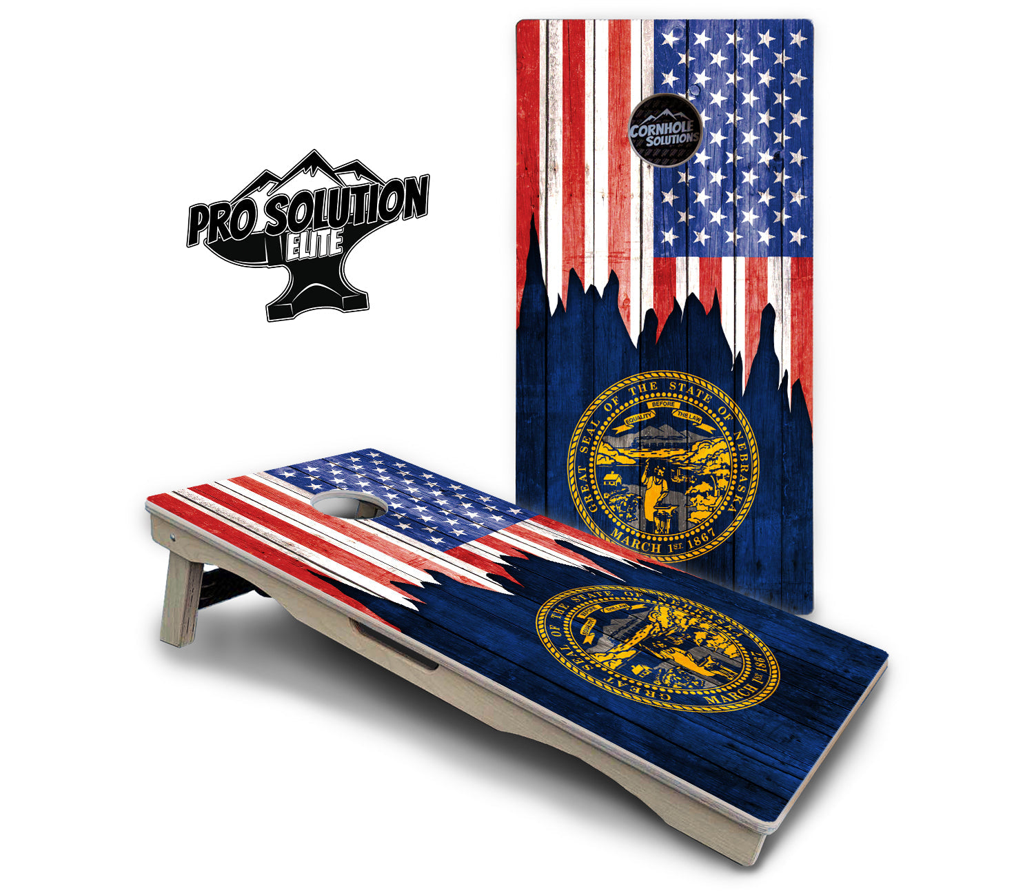 State Flag Designs Massachusetts to New Jersey Cornhole Boards - Pro Solution Elite Series