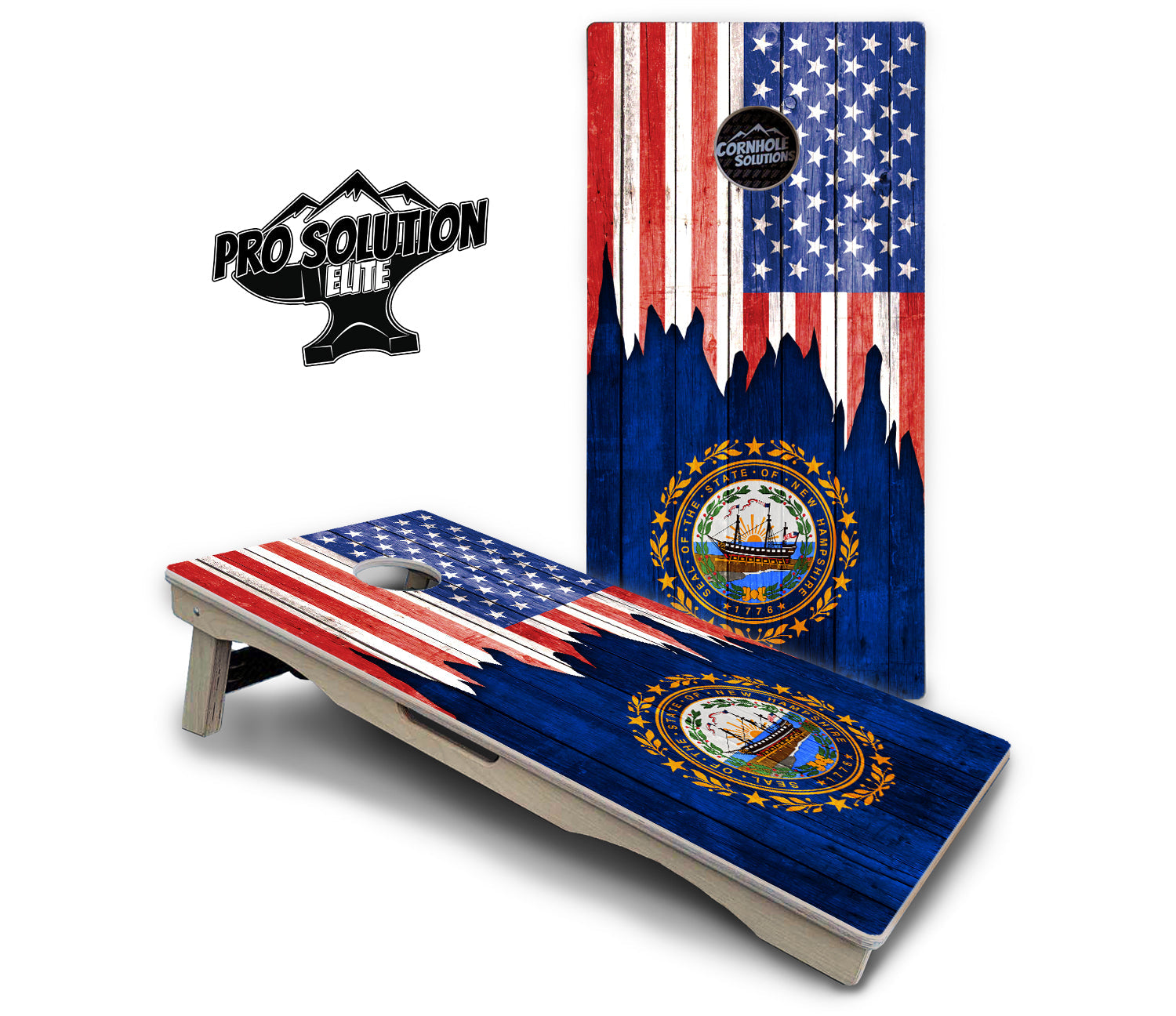 State Flag Designs Massachusetts to New Jersey Cornhole Boards - Pro Solution Elite Series