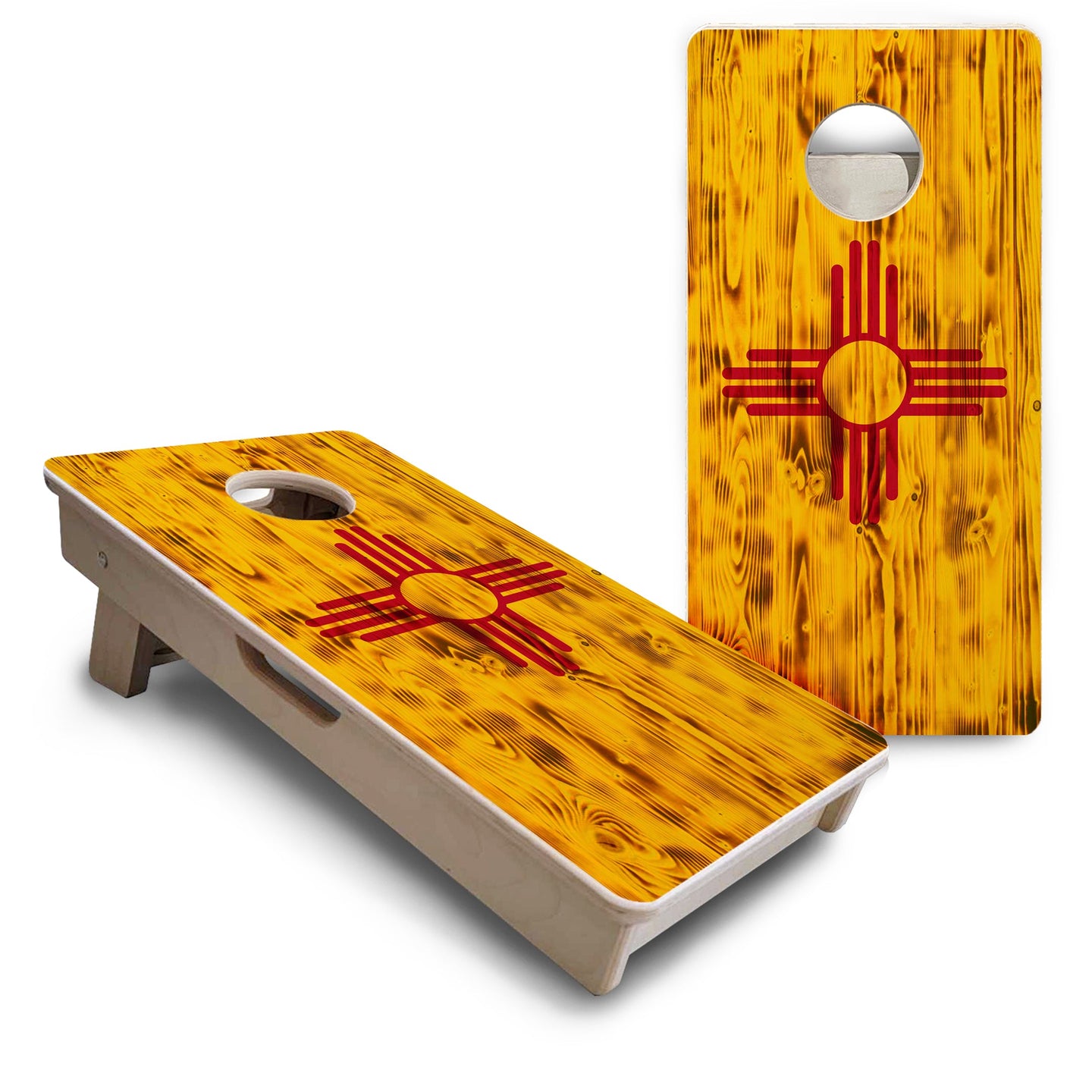 Mini Cornhole Boards - New Mexico Flag