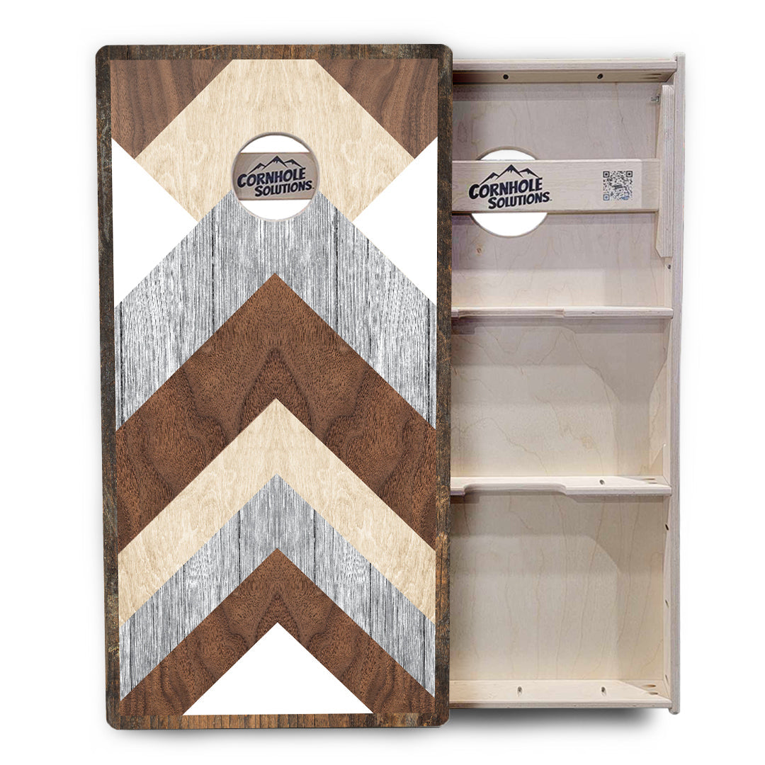 Pallet Wood Pattern Cornhole Boards - Professional Tournament Series