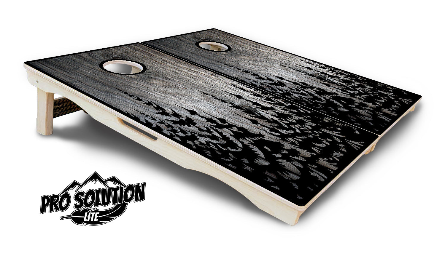 Greyscale Pine Trees Cornhole Boards - Pro Solution Lite Series