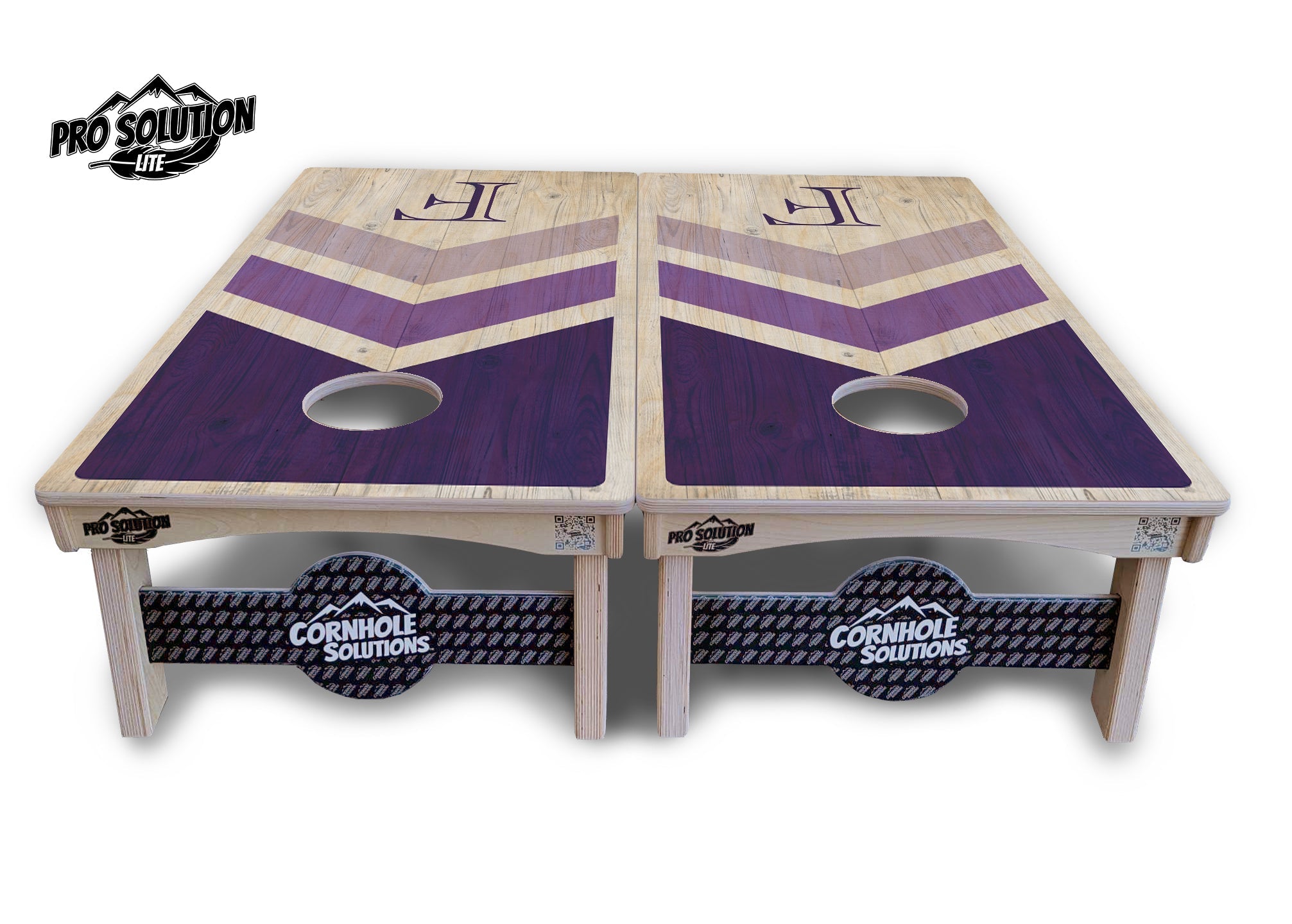 Wedding Arrows Cornhole Boards - Pro Solution Lite Series - Purple