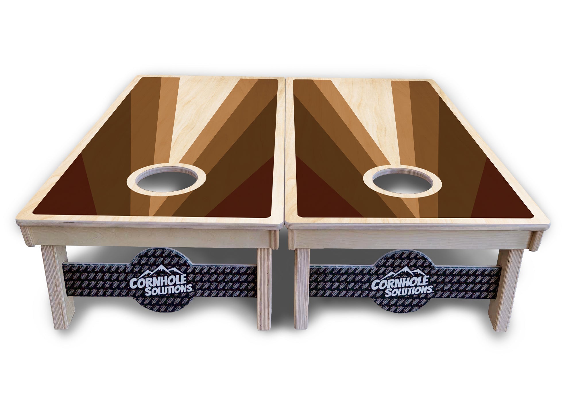 Retro Wood Triangle Cornhole Boards - Professional Tournament Series